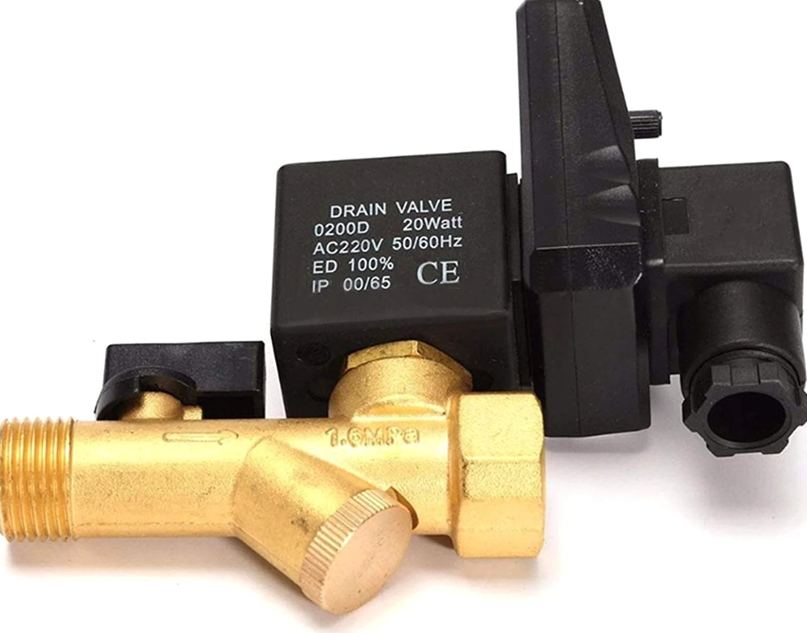 Válvula de drenaje electrónica automática DN15 de 1/2 pulgada - 24 V/110 V/220 V/380 V para sistemas de aire comprimido (controlador OneColor)