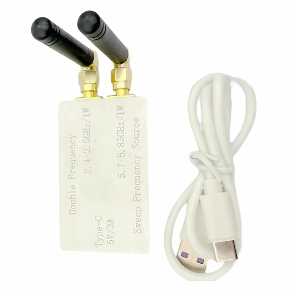 Generador de Señal de Barrido Bluetooth WiFi de Doble Banda, VCO, 1 W, 2,4 GHz y 5,8 GHz, Antena Dual.