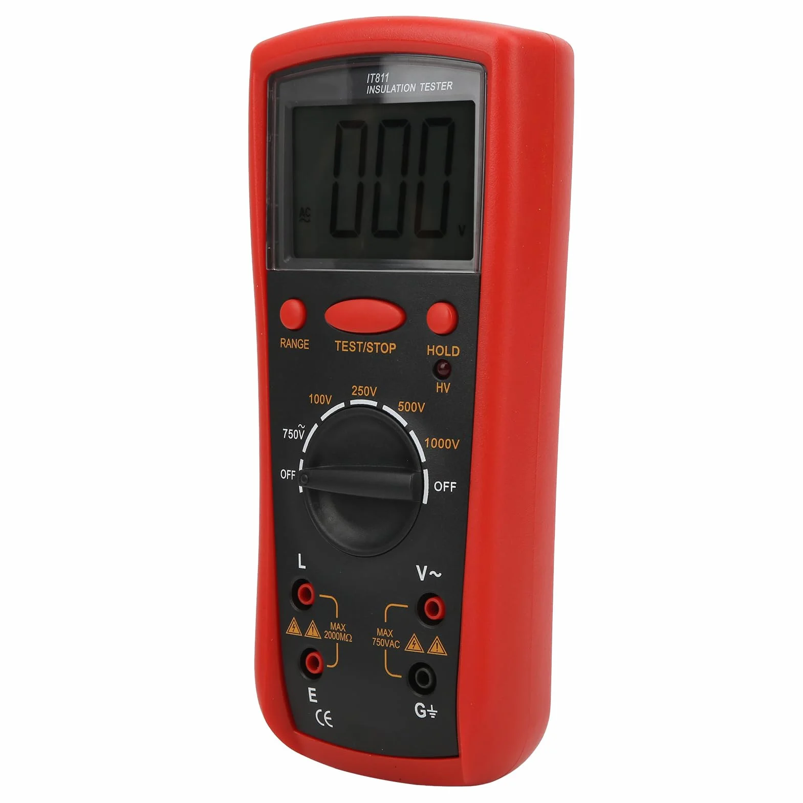 Tester de Resistencia de Aislamiento IT811, Medidor con Medidores de Pantalla LCD MEGOHM Herramientas Eléctricas Mediendo el Dispositivo de Medición
