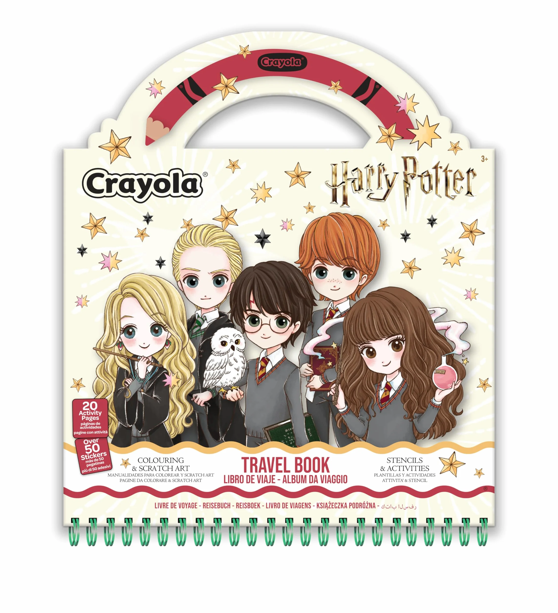 CRAYOLA Harry Potter Álbum de Viaje Set Creativo Actividades Dibujo Plantillas Pegatinas Scratch Art niños 3+