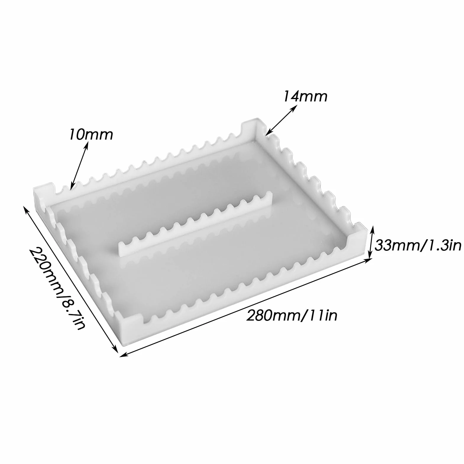 Soporte De Pipeta De 22 Vías - Soporte De Sujeción De Acrílico Con Barras De 1,4 Cm Para Laboratorio