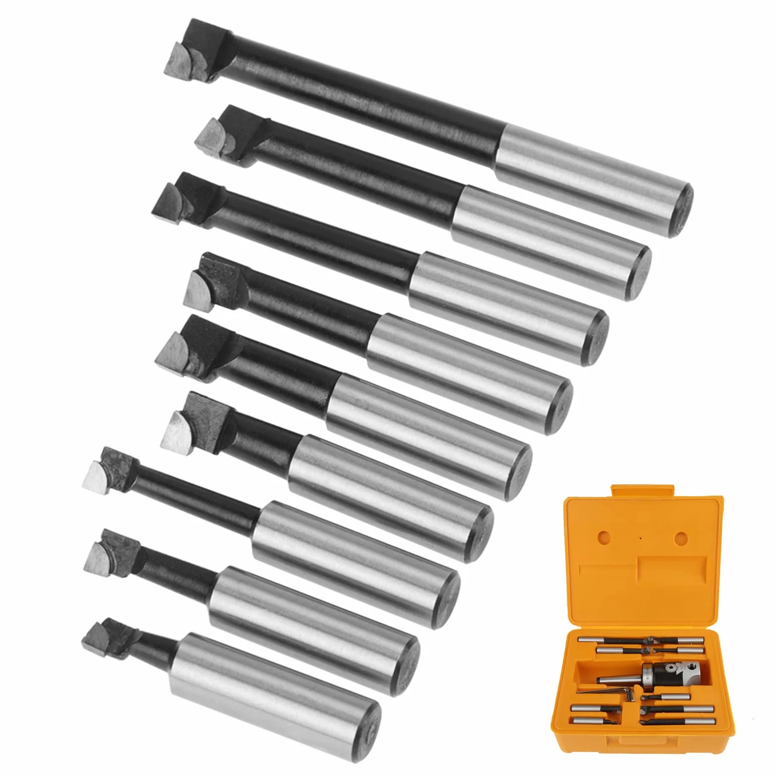 Cabezal de Perforación MT2-M10 F1-12 50mm 9 Piezas Barras de Perforación 12mm para Fresado CNC