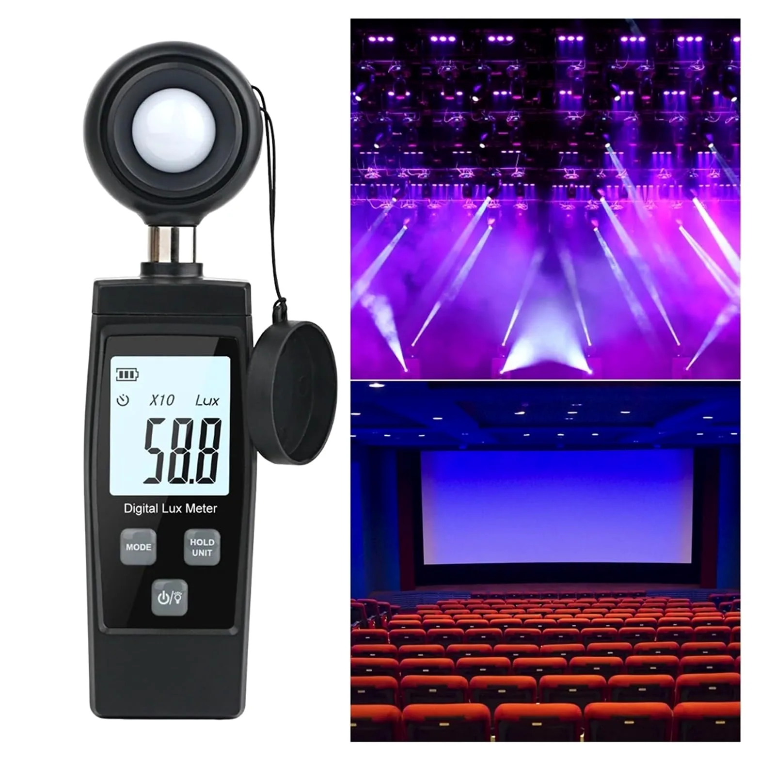 Mini Medidor Digital De Lux 0-200000 Lux, Iluminómetro Portátil, Fotómetro De Alta Precisión, Medidor De Luz, Medidor De Medida Lux/FC