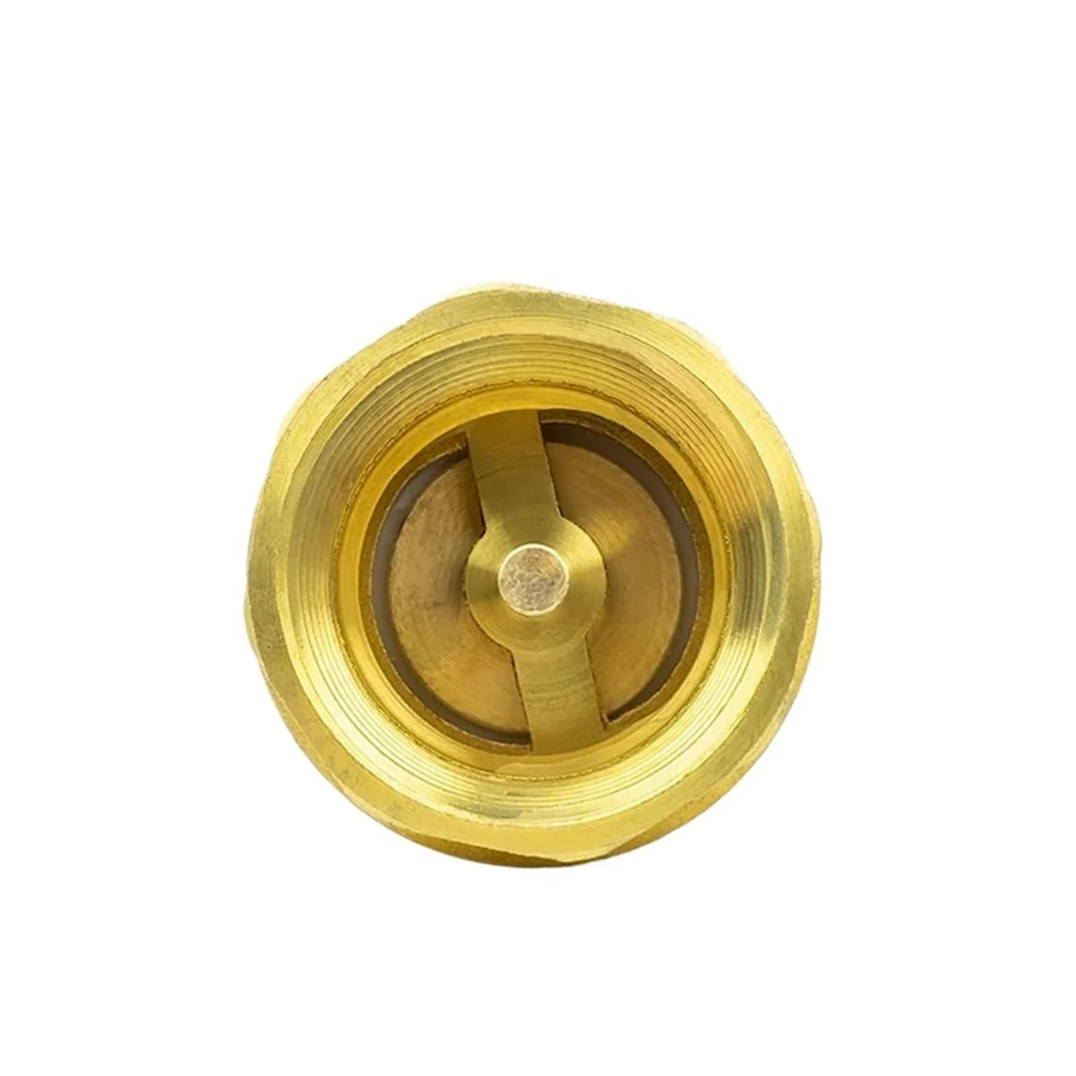 Llave De Paso Agua Válvula de retención de agua antirretroceso engrosada de latón, rosca de tubería, tornillo interior liso, resorte oscilante, válvula de retención vertical(1-1/4")