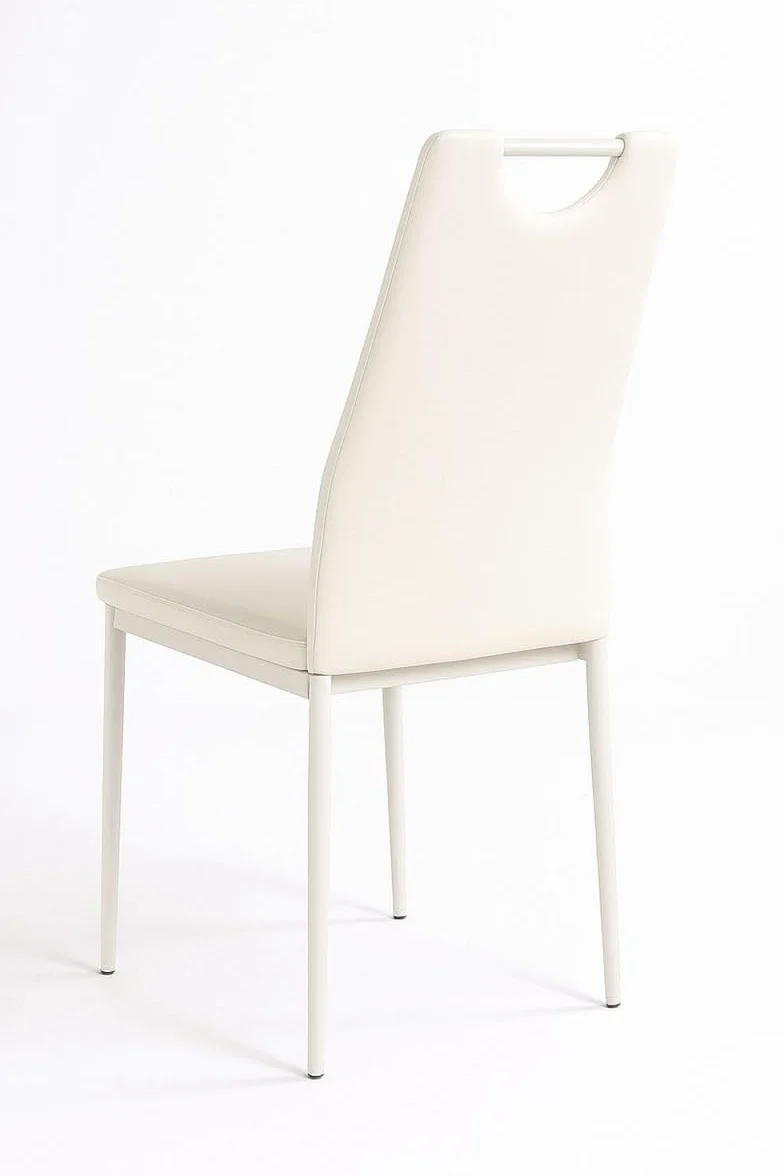 Regalos Miguel - Sillas Comedor - Pack 4 Sillas Risol Polipiel - Blanco