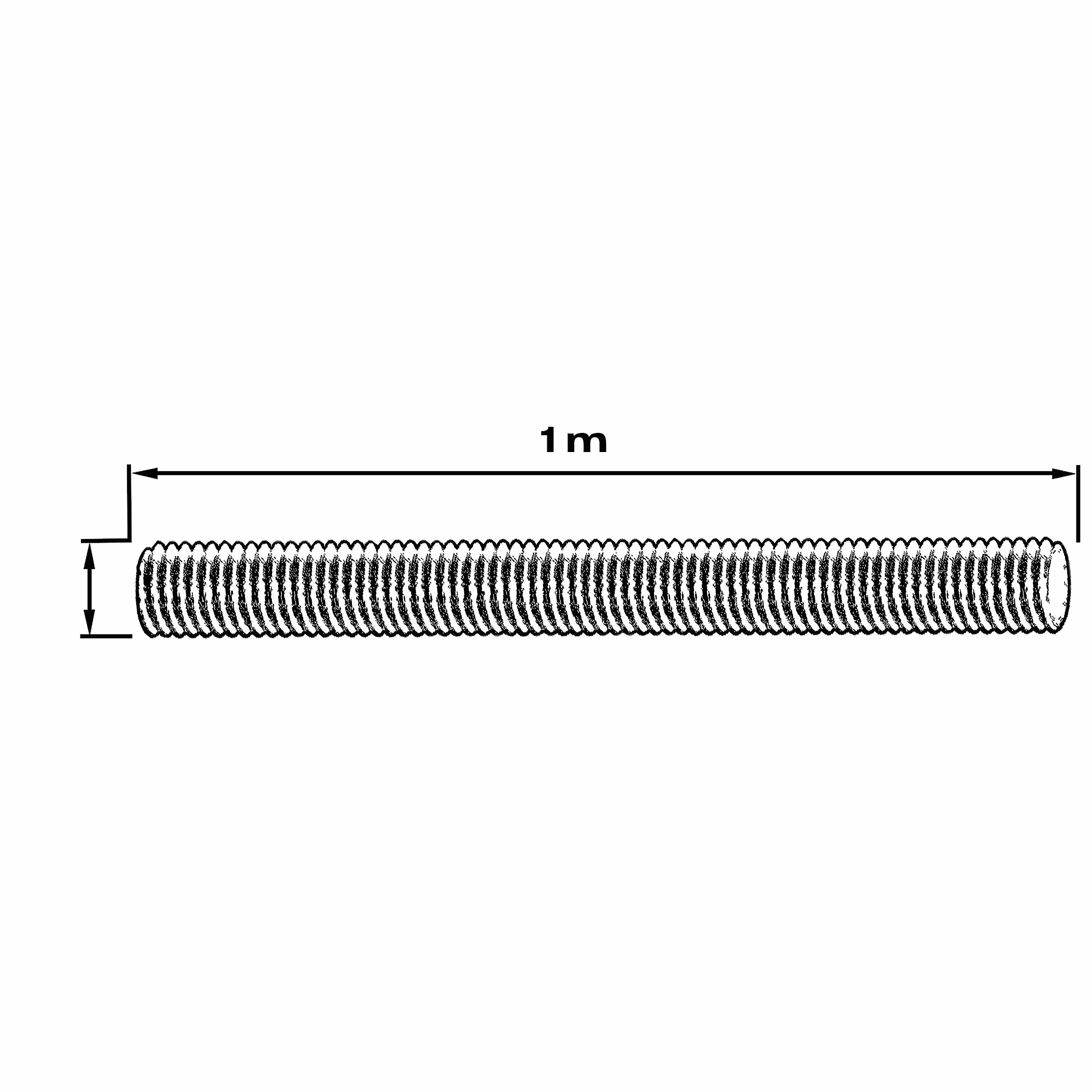 Varilla roscada M6 x 1000 mm DIN 976 acero clase resistencia 4,8 5 unidades