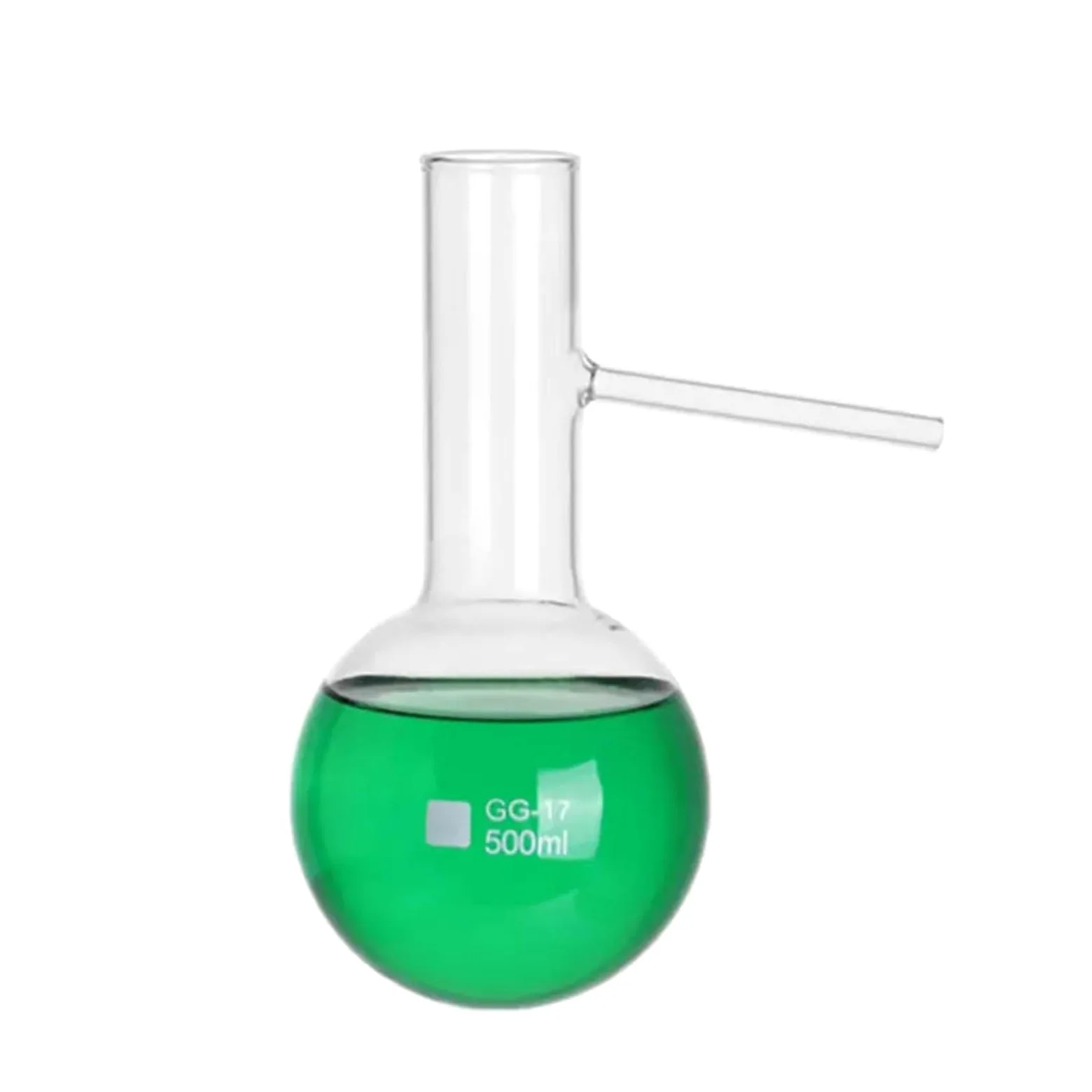 Matraz de fondo redondo for destilación, matraz de vidrio con alto contenido de borosilicato(50ml)