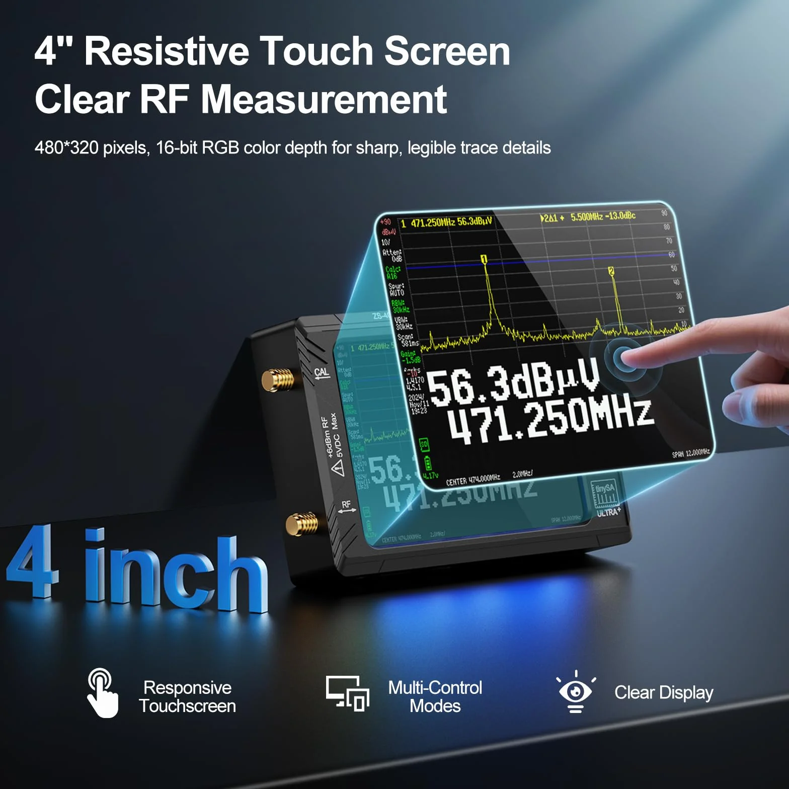 Analizador de espectro Tiny sa Ultra+ ZS-407 7,3 GHz