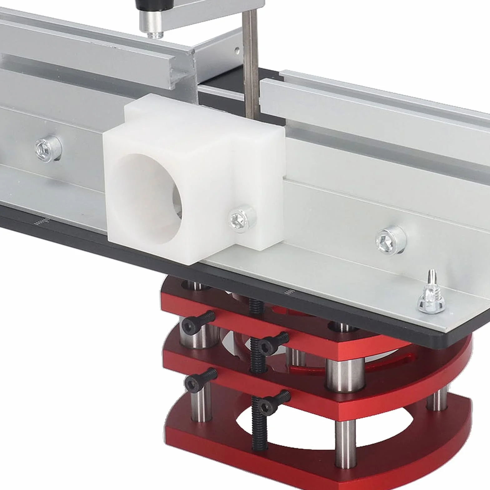 Elevador de Enrutador con Placa Superior, Base de Elevación de Enrutador para Carpintería, Ranurado, Recorte, Biselado, Mesa para Máquinas de Carpintería (Negro)