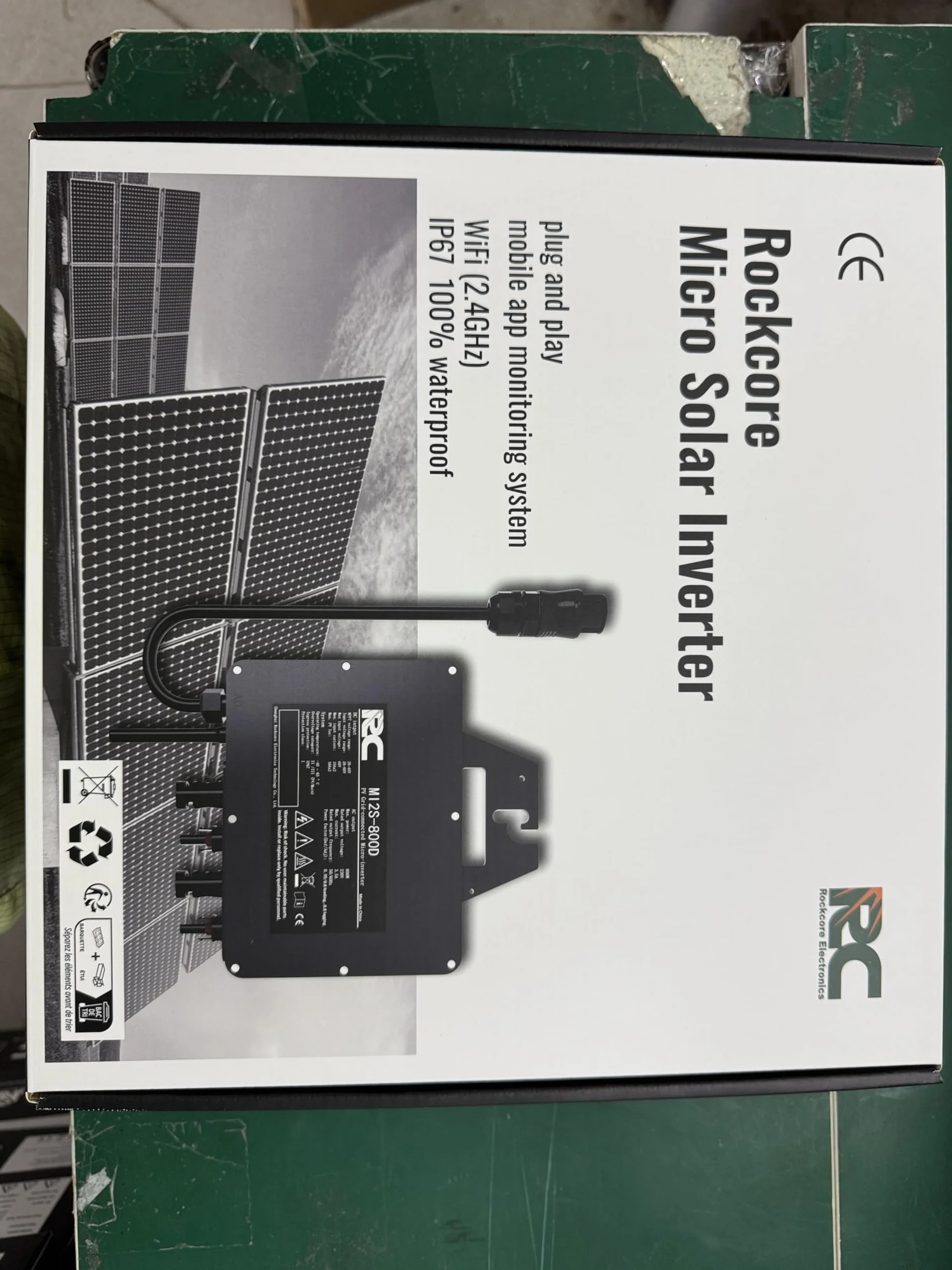 Inversor de microondas RC 800W, actualización a 800W, inversor Solar Inteligente, Control de la aplicación Mediante Wi-Fi, Adecuado para Central eléctrica de balcón, eficiencia MPPT del 99,8%