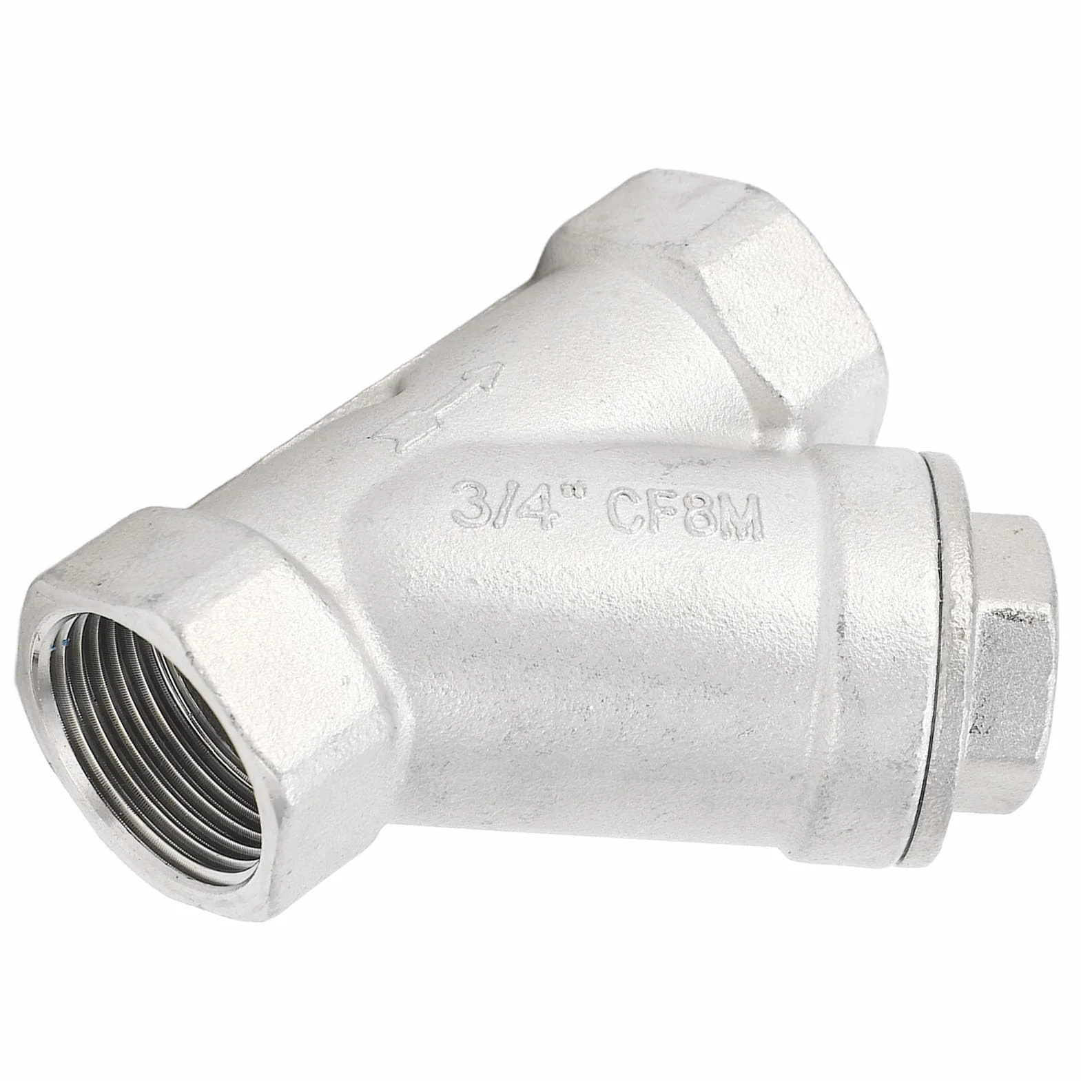 Filtro en Y 3/4 Pulg. DN20 PT Rosca Acero Inoxidable Malla de Doble Capa para Agua, Petróleo, Gas