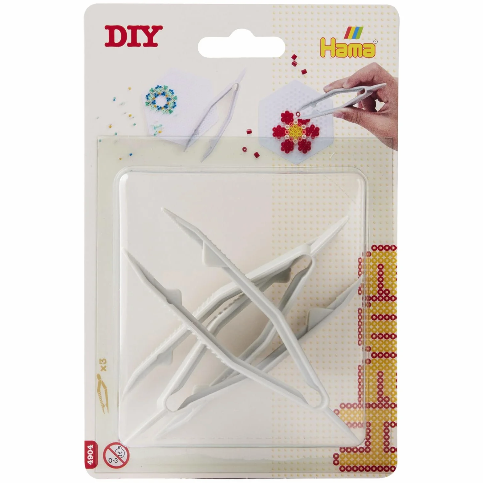 Hama Blister 3 pinzas para planchar Ocio creativo Blanco