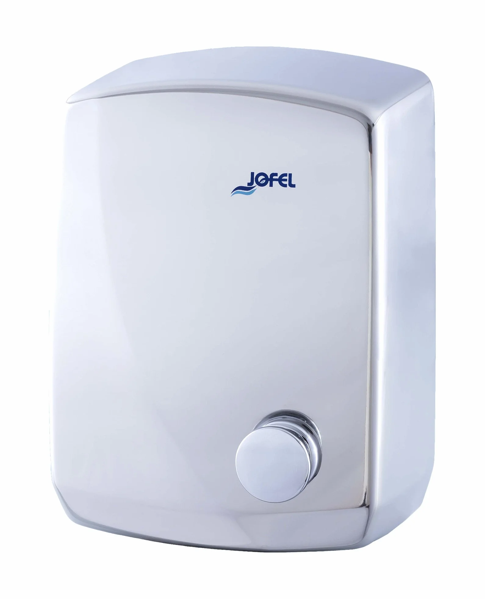Jofel - Secamanos Manual con Pulsador para Puesta en Marcha, parada Automática, Potencia 2000W, Carcasa de Acero Inoxidable, Antivandálico, Sistema Anti-Vibración, Modelo Futura, AA15000 Brillo
