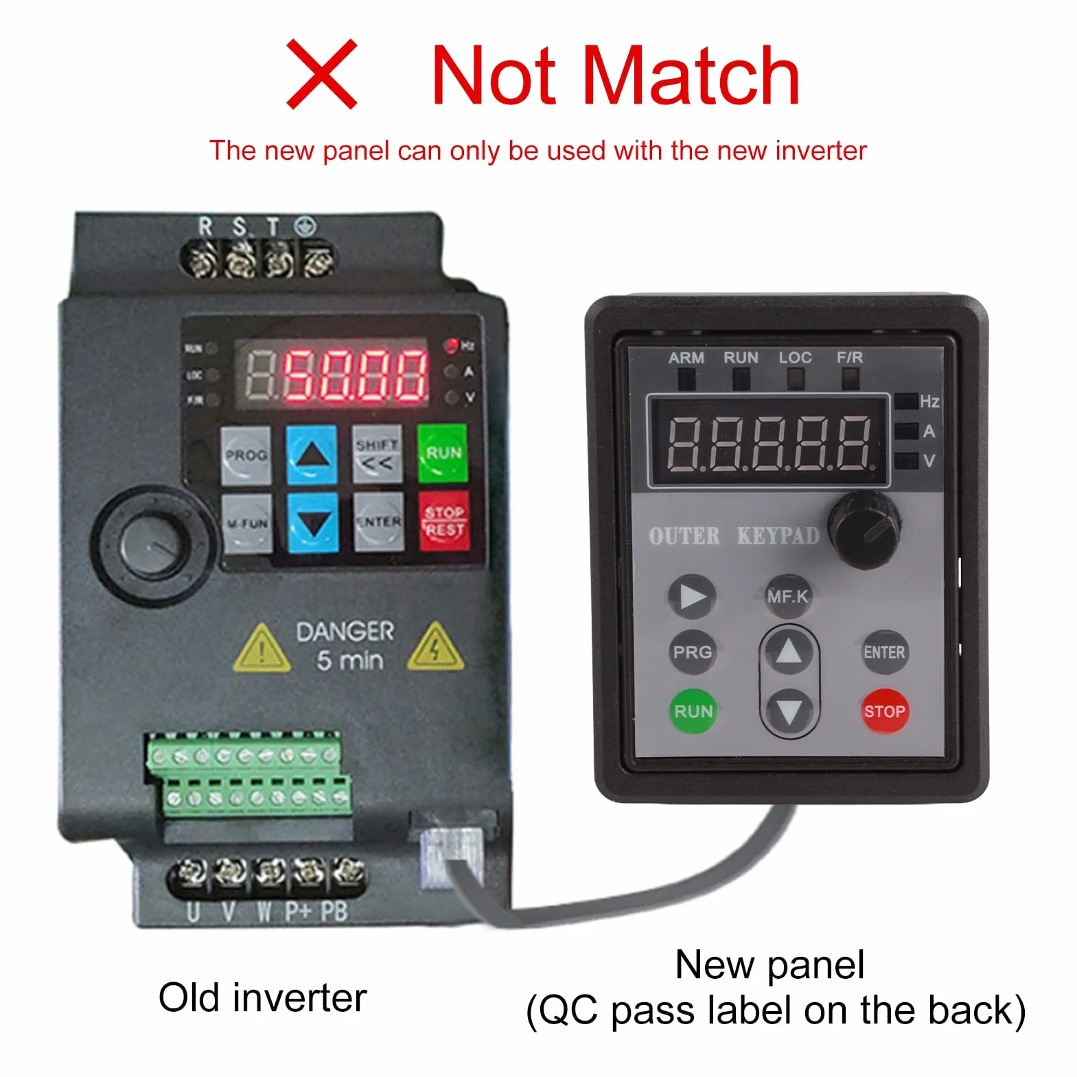 Panel de Control Externo del Convertidor de Frecuencia VFD con Cable de 1 M de Longitud Tipo de Interfaz RJ45 para la Serie SKI780