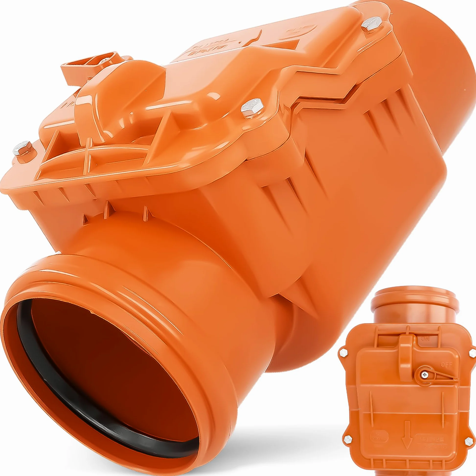 Válvula Antirretorno Diámetro dn 110 PVC de no Retorno Anti-flood con Bloqueable Solapa de Volver