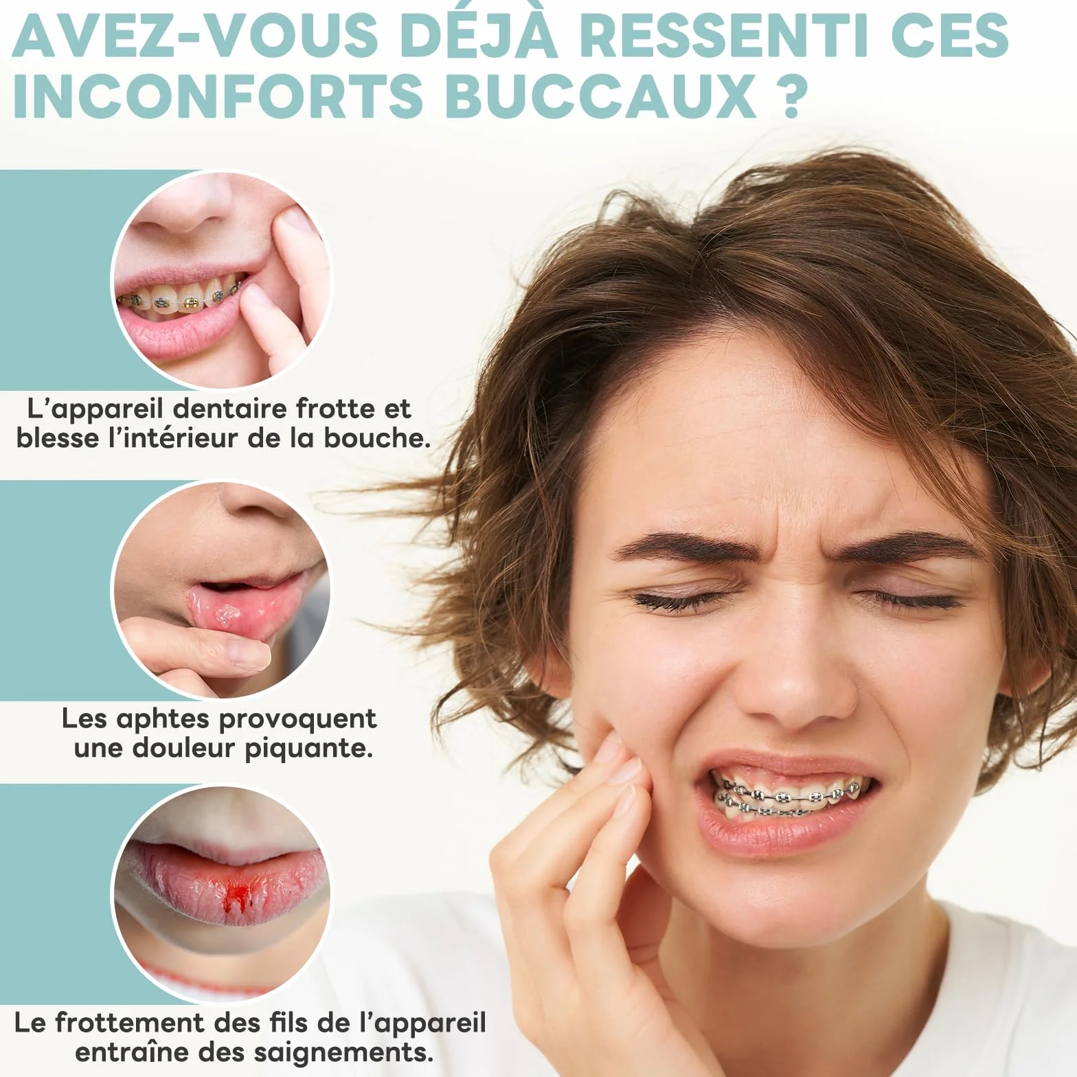 InhwRior Cera de ortodoncia, diseño precortado, fácil de acceder, medición científica, cada bloque cubre brackets de aparatos ortopédicos, impregnado con un toque de menta, alivia rápidamente las(4)