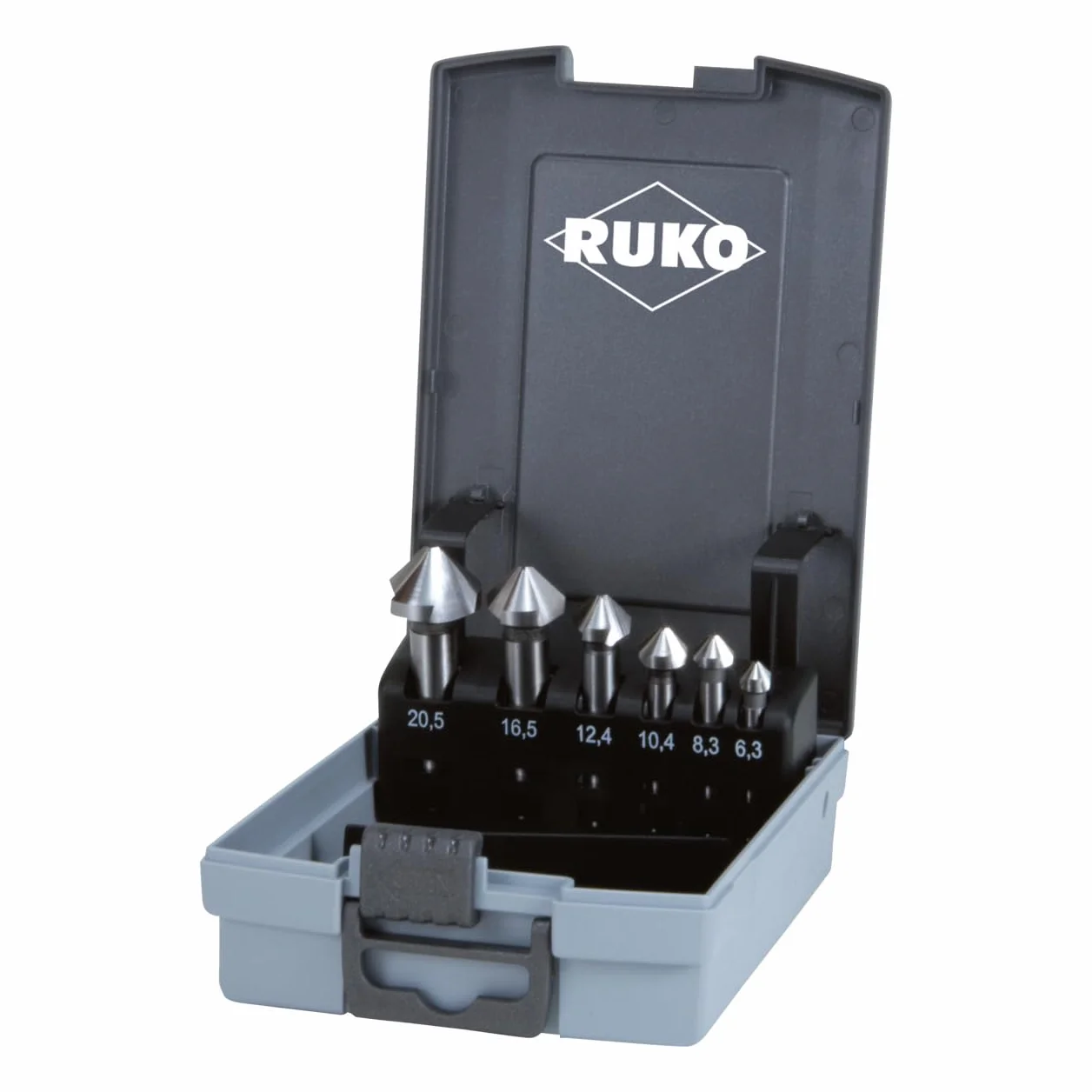 RUKO 102152 - Juego de 6 avellanadores cónicos, DIN 335 forma C