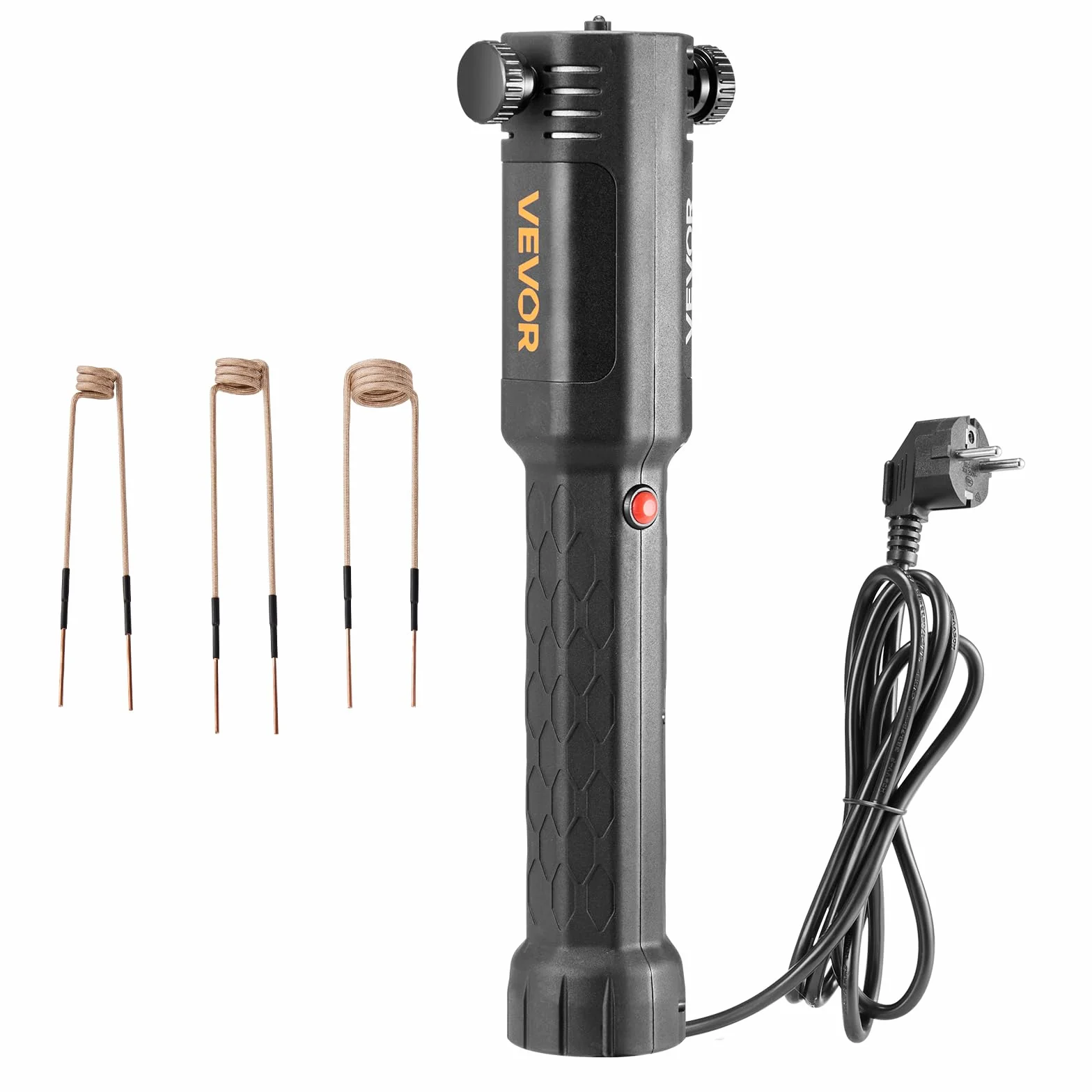 VEVOR Calentador de Inducción para Extracción de Tornillos, 1100 W, Calentador para Extracción de Tornillos Oxidados, Herramientas de Reparación de Taller con 3 Bobinas, 385 x 72 x 74 mm, Negro