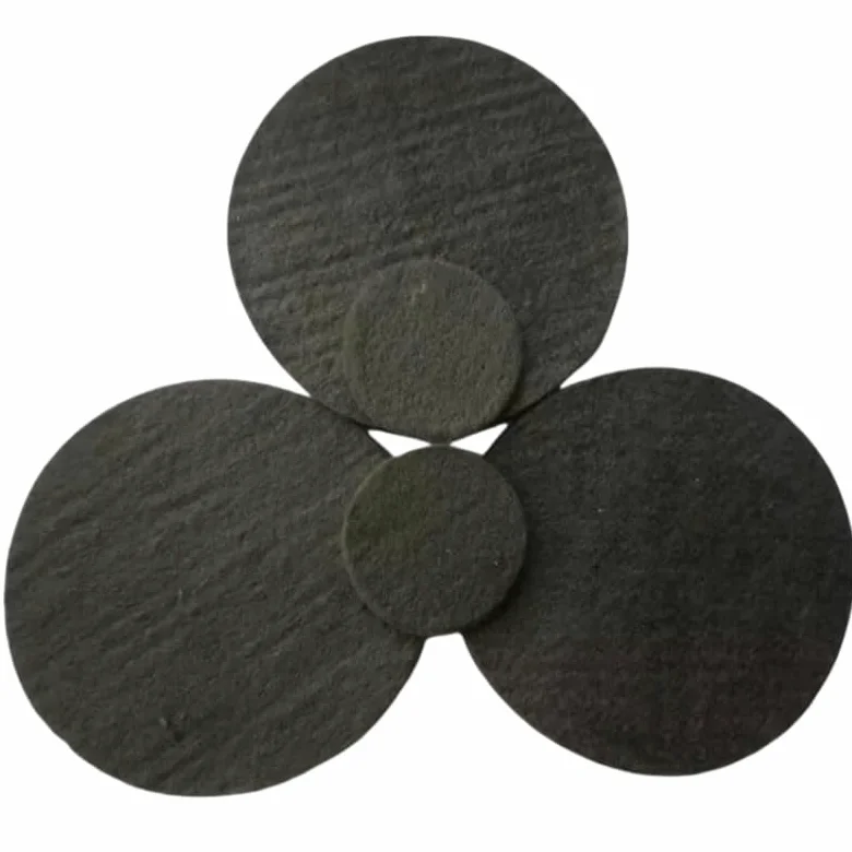 Juego de 4 electrodos circulares de fieltro de grafito for aislamiento de hornos de vacío y soluciones de almacenamiento de energía(Diam D 300mm 2 mm thick)
