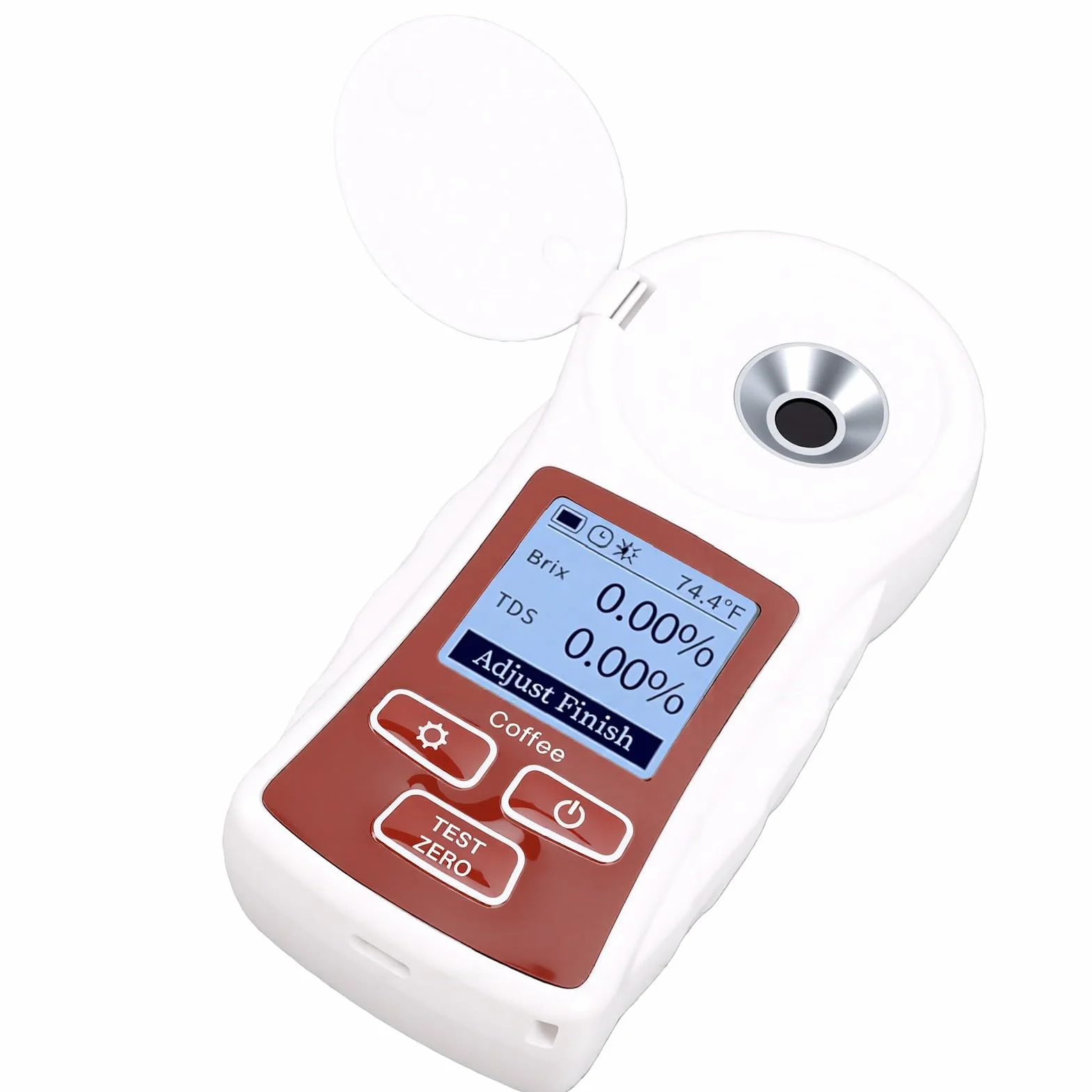 Garsent Refractómetro Digital TDS con Medidor ATC de café Brix 0-22% ±0,2% Recargable para Extracción de café, Probador de Triple Parámetro con Sensor de Alta Precisión, Temperatura Automática