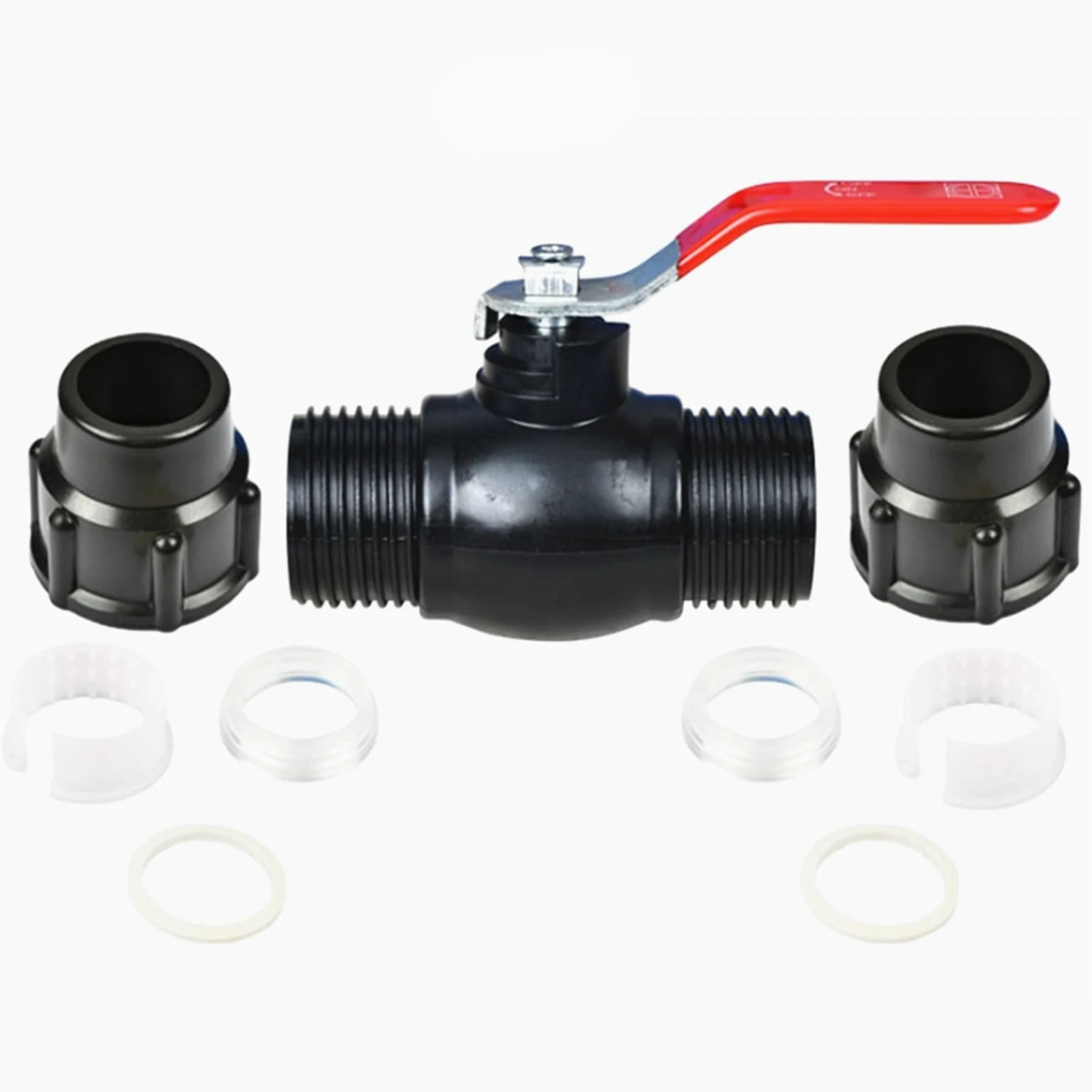 Juntas y conexiones de fontanería de acero inoxida 20/25/32/40/50/ 63mm Plastic Water Pipe Steel handle Quick(Black,25mm)