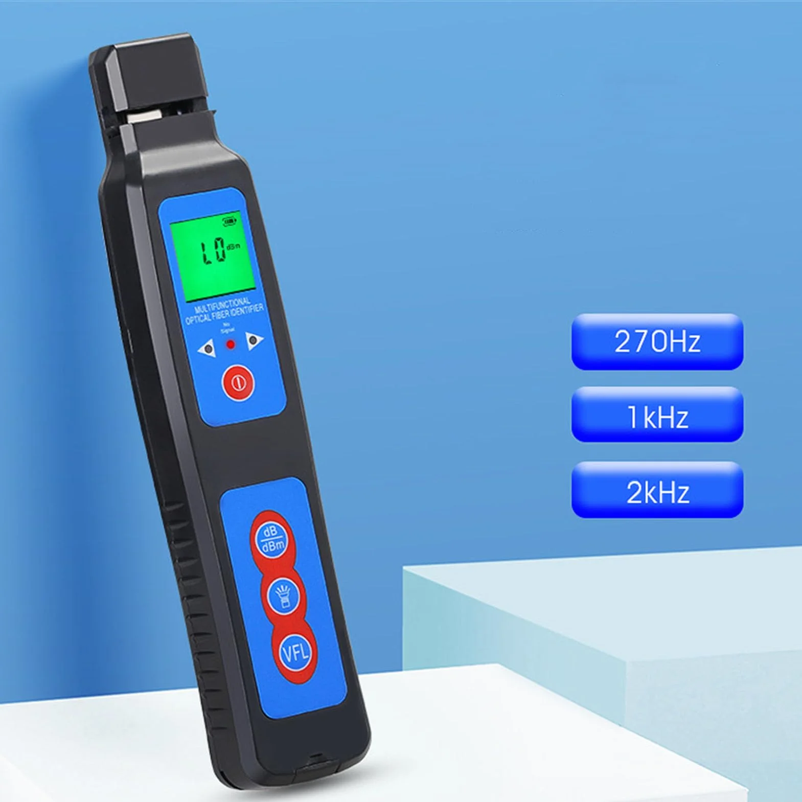 Identificador y Probador de Fibra Óptica 800-1700 Nm VFL - Fuente de Luz Roja Con Alcance de 10 Km, 270 Hz, 1 KHz, 2 KHz - Medidor de Potencia