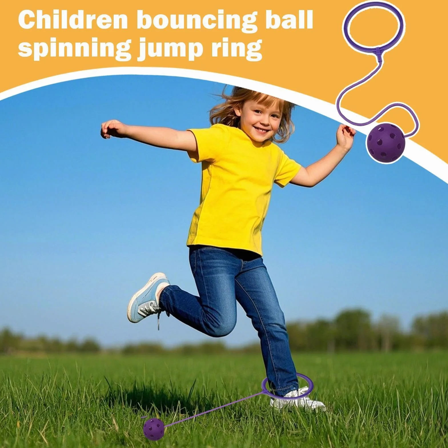 Pelota Saltarina para Niños, Bola de Salto de Tobillo, Equipo de Ejercicios Outdoor