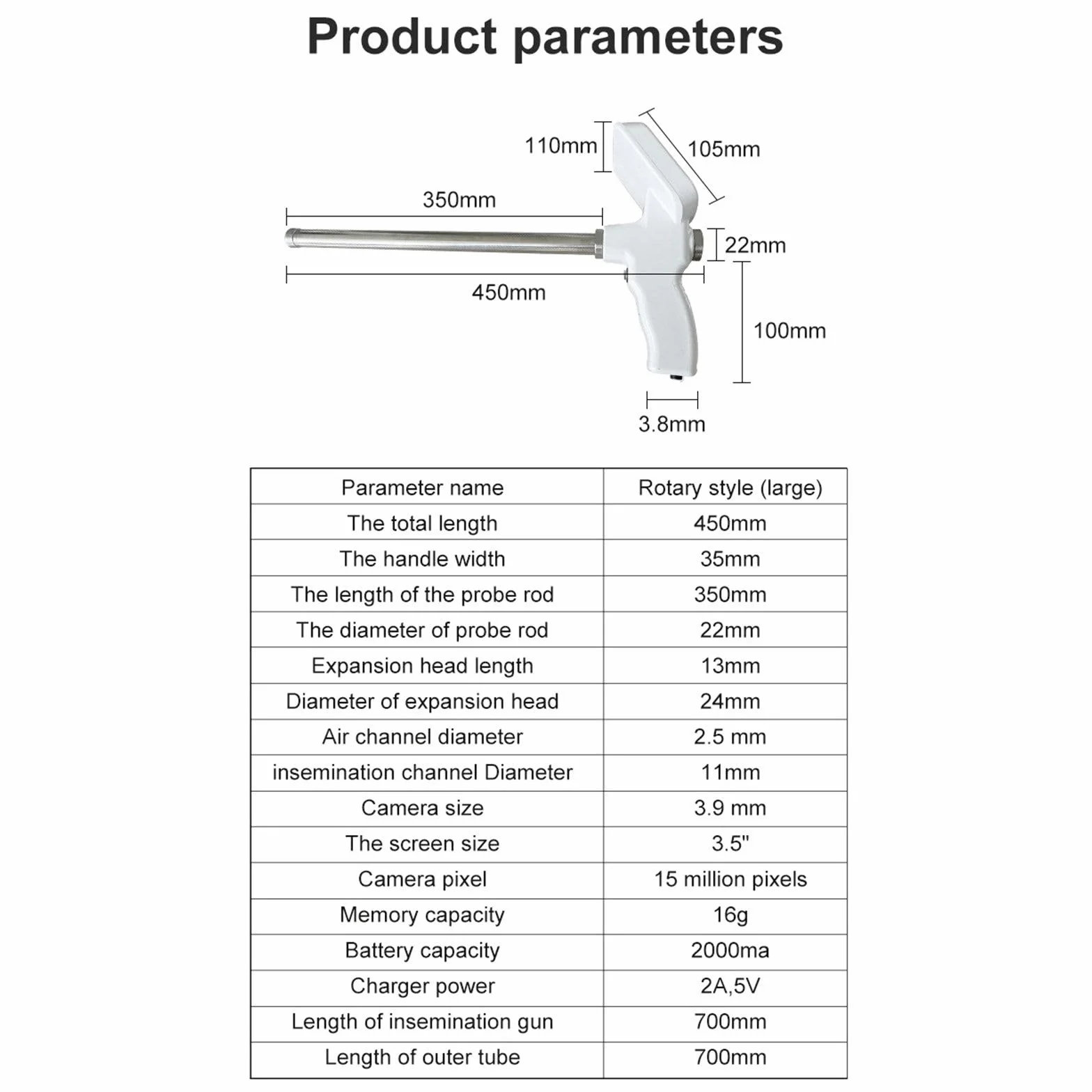 Kit Profesional De Inseminación Artificial con IA para Bovinos - Pistola De Inseminación Visual Y Herramientas Veterinarias para Una Cría óptima del Ganado