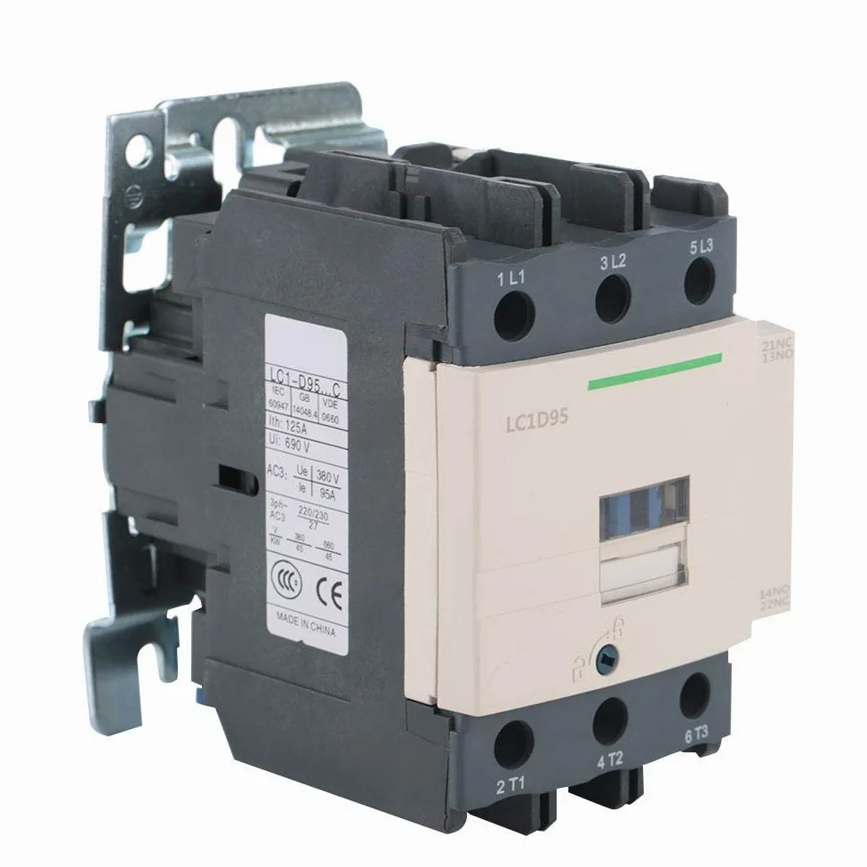 LC1D95 contactor AC, 50 / 60Hz bobina 3 polos Contactor 380V 95A
