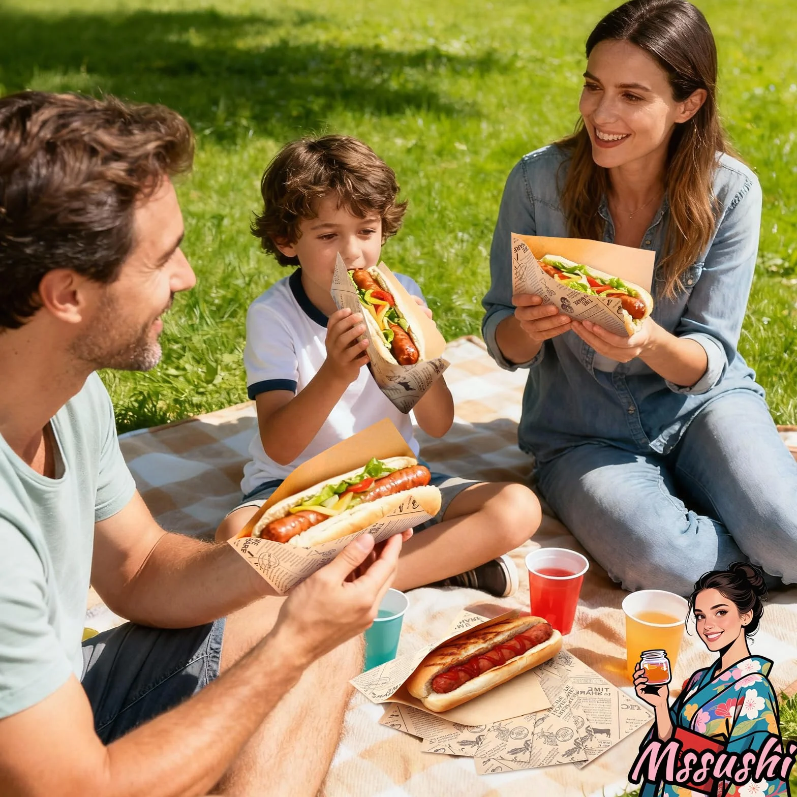 Bolsas de Papel Para Perrito Caliente, Resistentes al Aceite, Aptas para Hot Dogs, Carros de Comida (Marrón) - Mssushi
