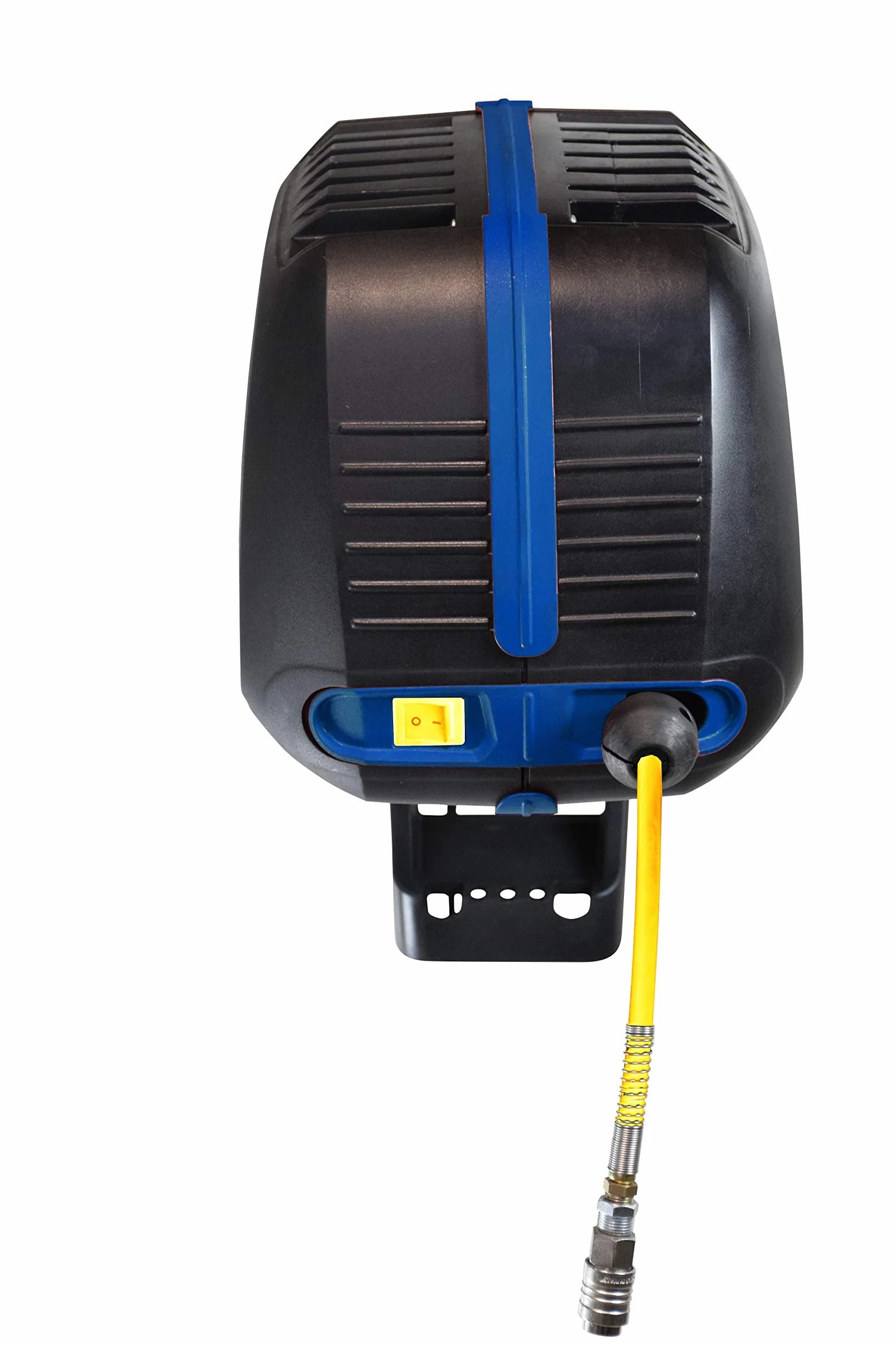 MICHELIN - Compresor de aire mural MBL GO con enrollador de manguera - Manguera de 10 metros - Soplador incluido - Sin tanque - Sin aceite - Motor de 1,5 CV - Presión máxima 8 bar