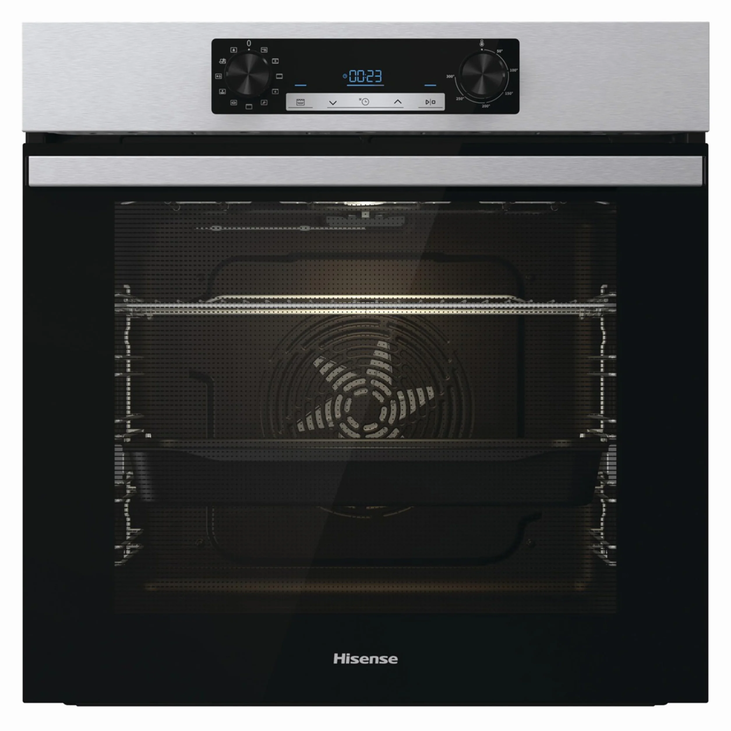 Hisense Horno Hidrolítico 77L Clase A Guía Telescópica Doble Grill Inox