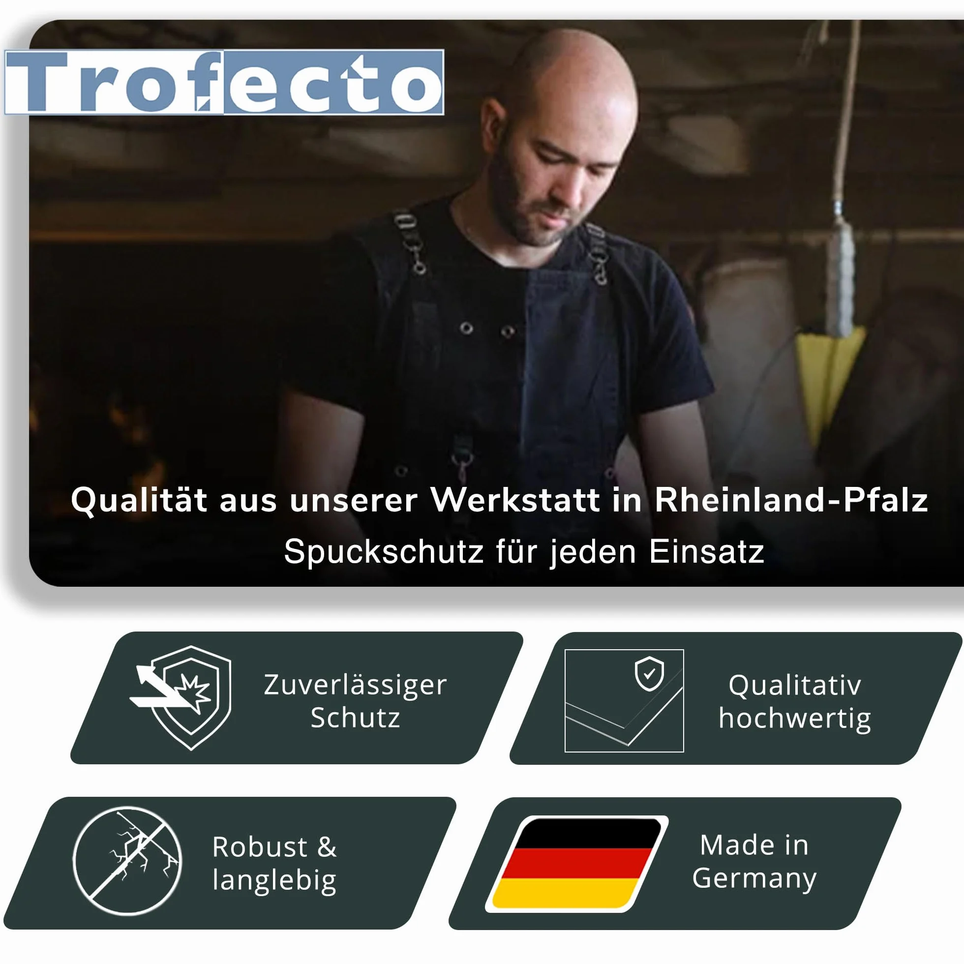 A + H plásticos Holzhäuser TOS – Tipo 1 100 cm de longitud – para gastronomía de petg – Mostrador modular y pasteles de vitrina (Cristal Transparente), Stärke 6mm