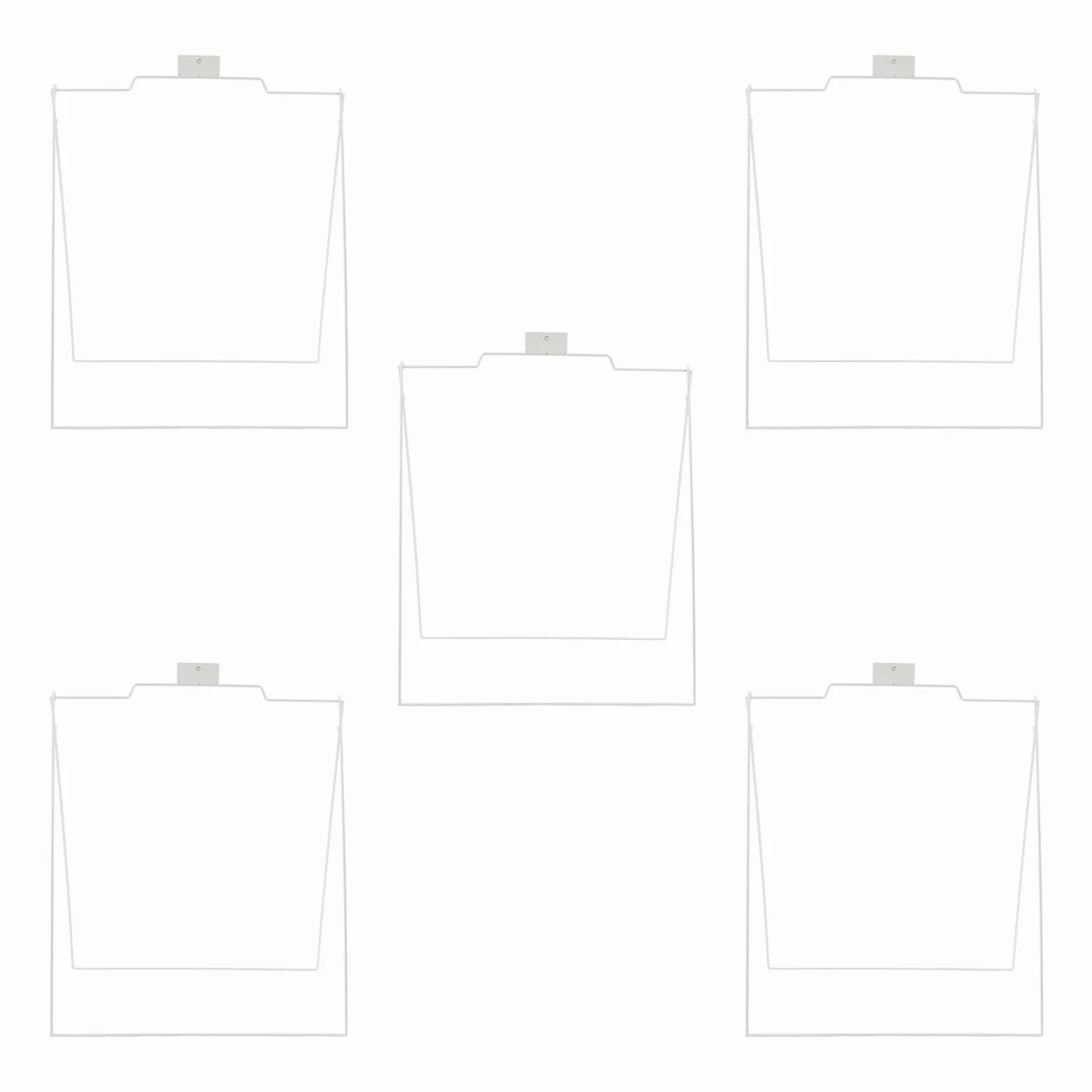 Juego de 5 topes de doble cara para clientes, soporte para carteles para pasarela y entrada, pantalla de doble cara para tiendas, eventos y restaurantes (plata)