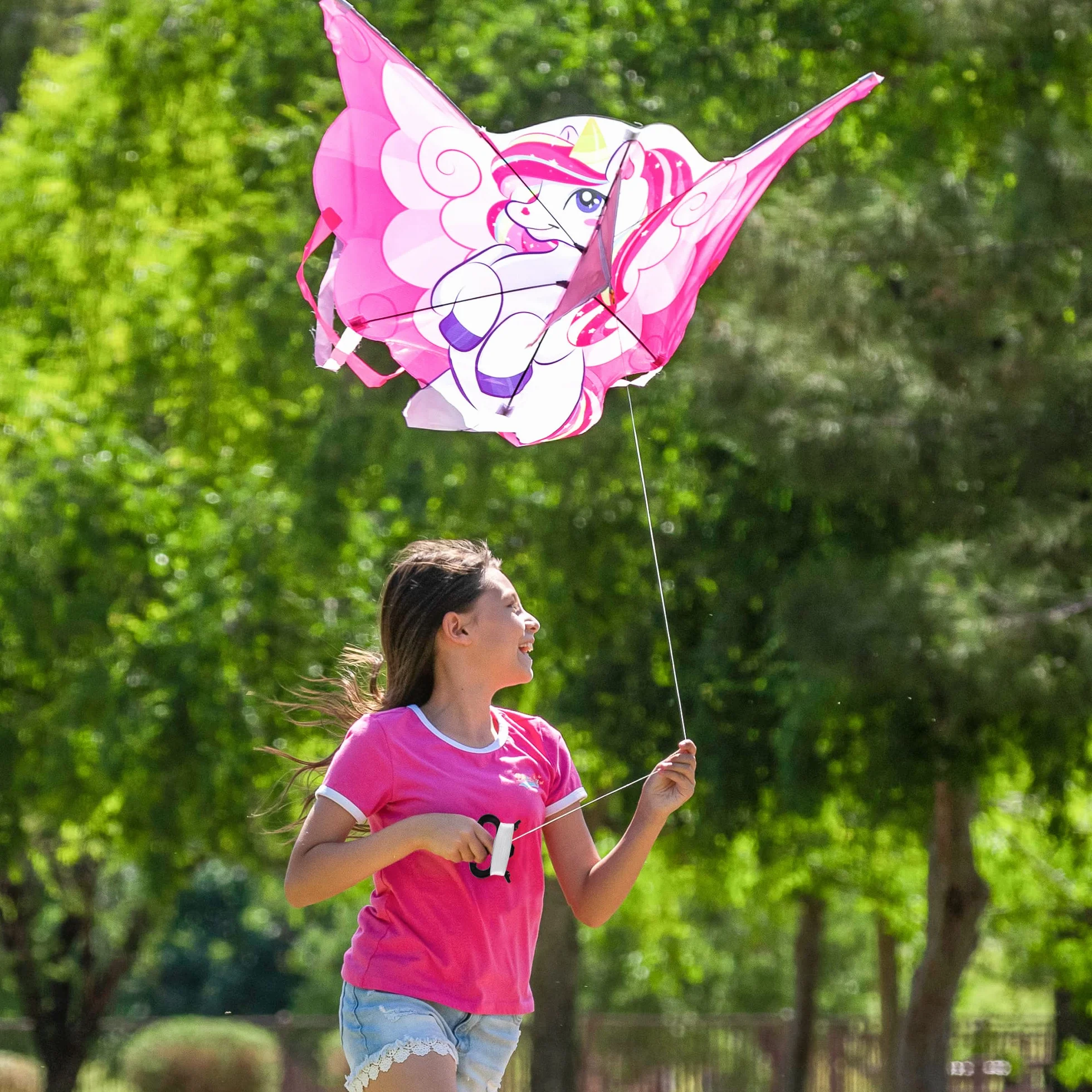 JOYIN Cometa de unicornio de 43.3 pulgadas para niños y adultos, cometa de playa grande