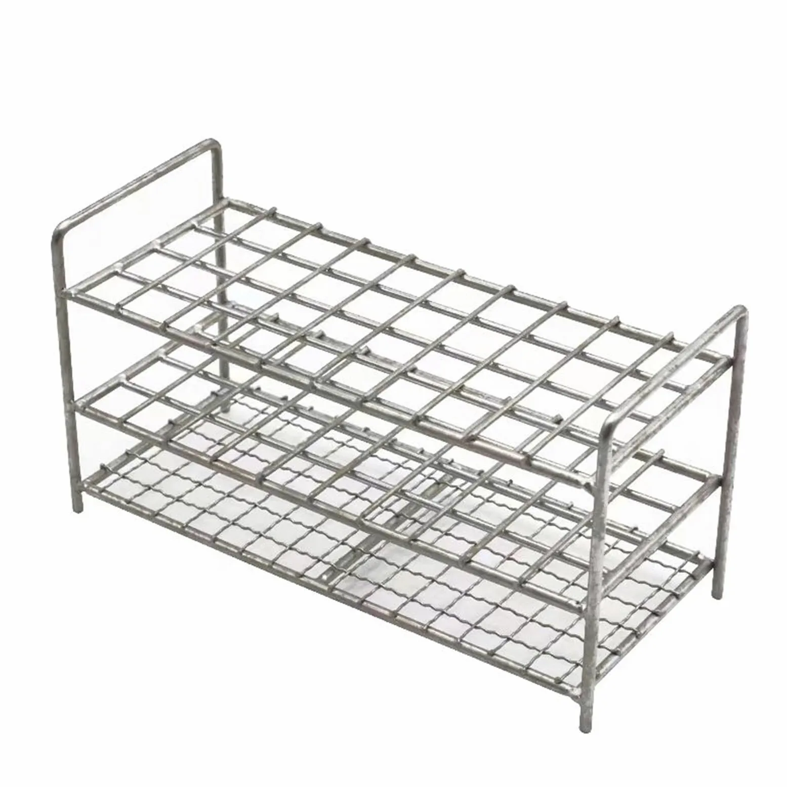 1 Uds. Alambre de acero inoxidable de laboratorio 40 agujeros o 50 agujeros soporte de tubo centrífugo soporte de tubos de ensayo for tubos de diámetro 13/16/17/19/21/26/30/32mm(32mm 50holes)