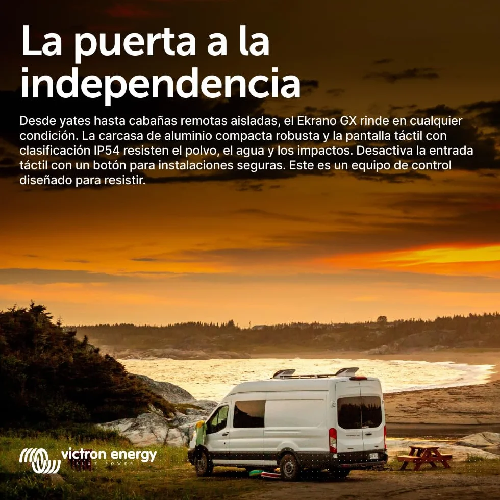 Victron Energy Ekrano GX con Pantalla Integrada para Monitoreo y Control del Sistema