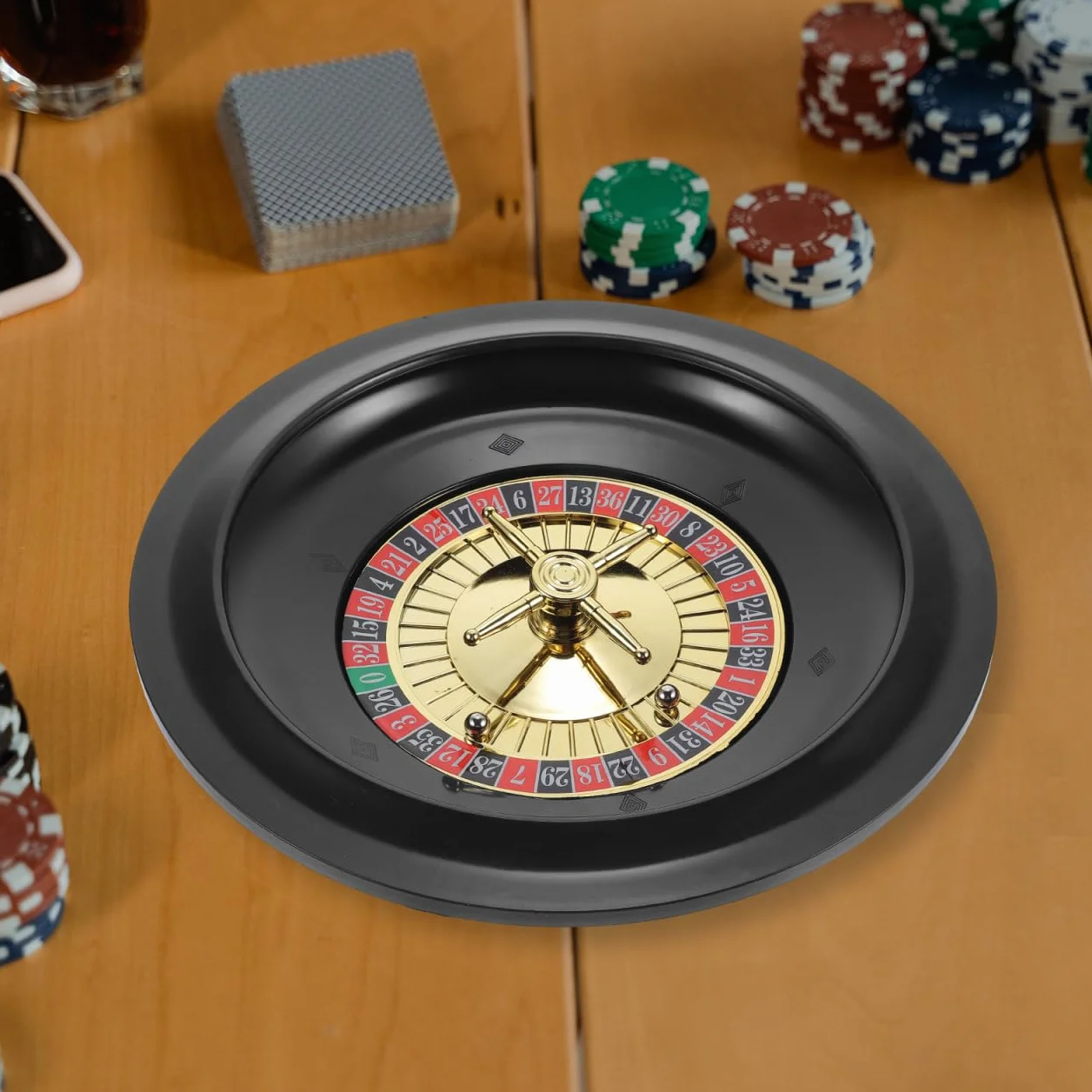 Rueda Giratoria De Póker Rusa 10.03 Pulgadas para Juego De Mesa Fiesta