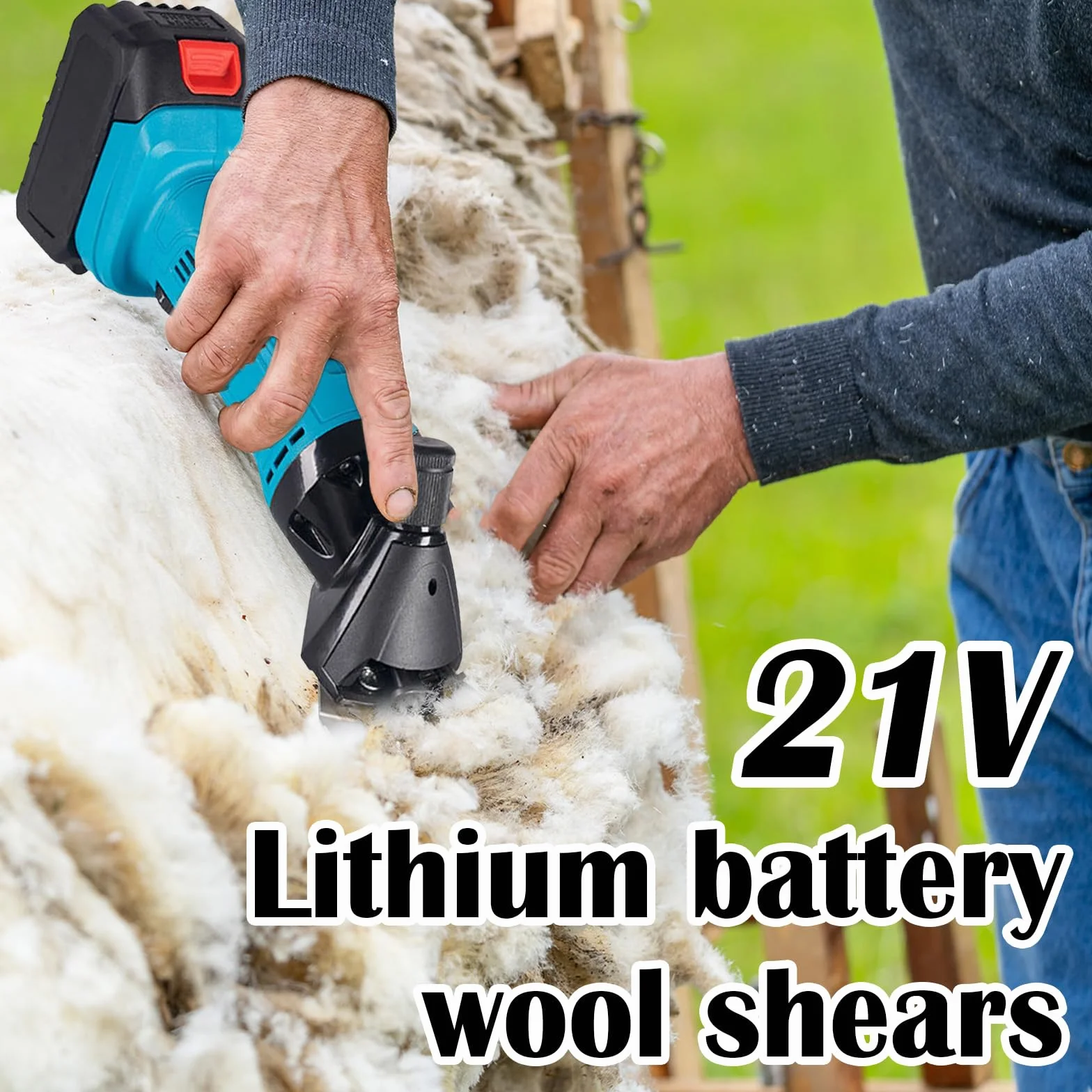 Esquiladora de Ovejas, 3000mah Esquiladora Profesional de Ovejas Esquiladora EléCtrica A BateríA 6 Velocidades Ajustables con 2 BateríAs para Ovejas Cabras Alpacas y Ganado Vacuno