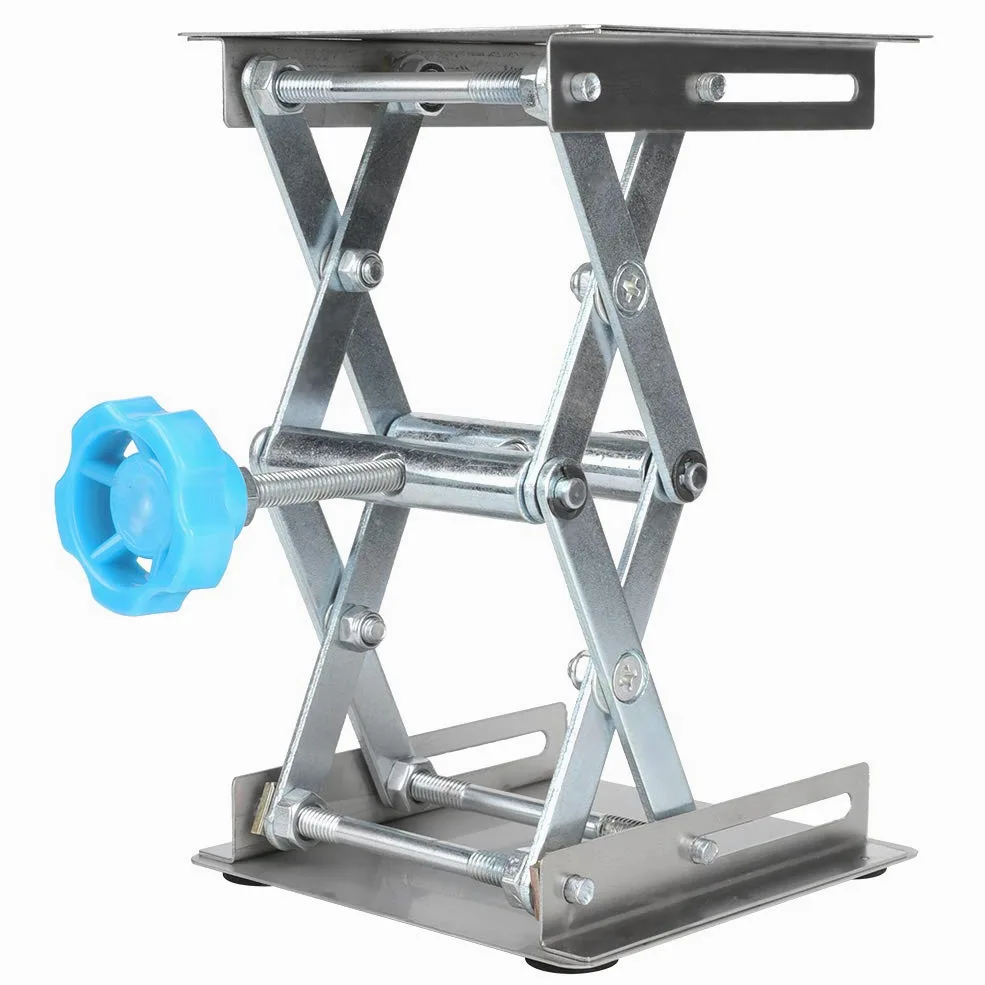 Plataforma de elevación de acero inoxidable ajustable, herramienta experimental para trabajo, resistente, versátil, portátil, ideal para uso en laboratorio y taller, duradera y fiable