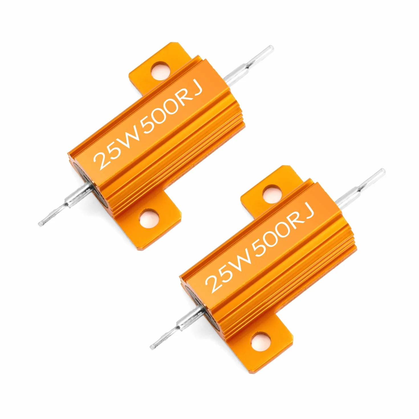 Chanzon Resistencia de carga Resistor bobinado 500Ω 25W ±5% 500R