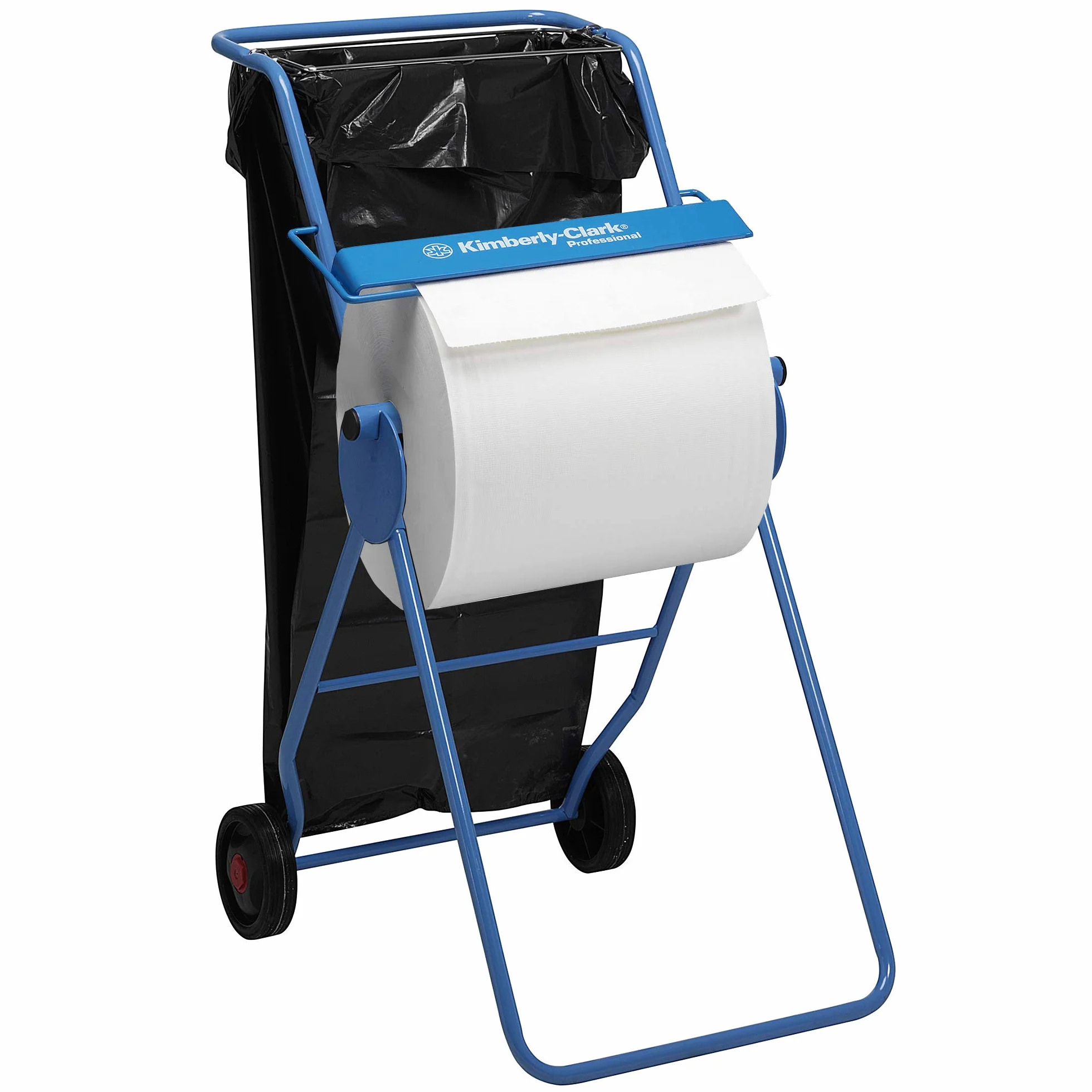 Kimberly-Clark Professional Dispensador de Paños Móvil para Rollos Grandes, 6155, Azul, 78,8 x 56,4 x 15,8 cm