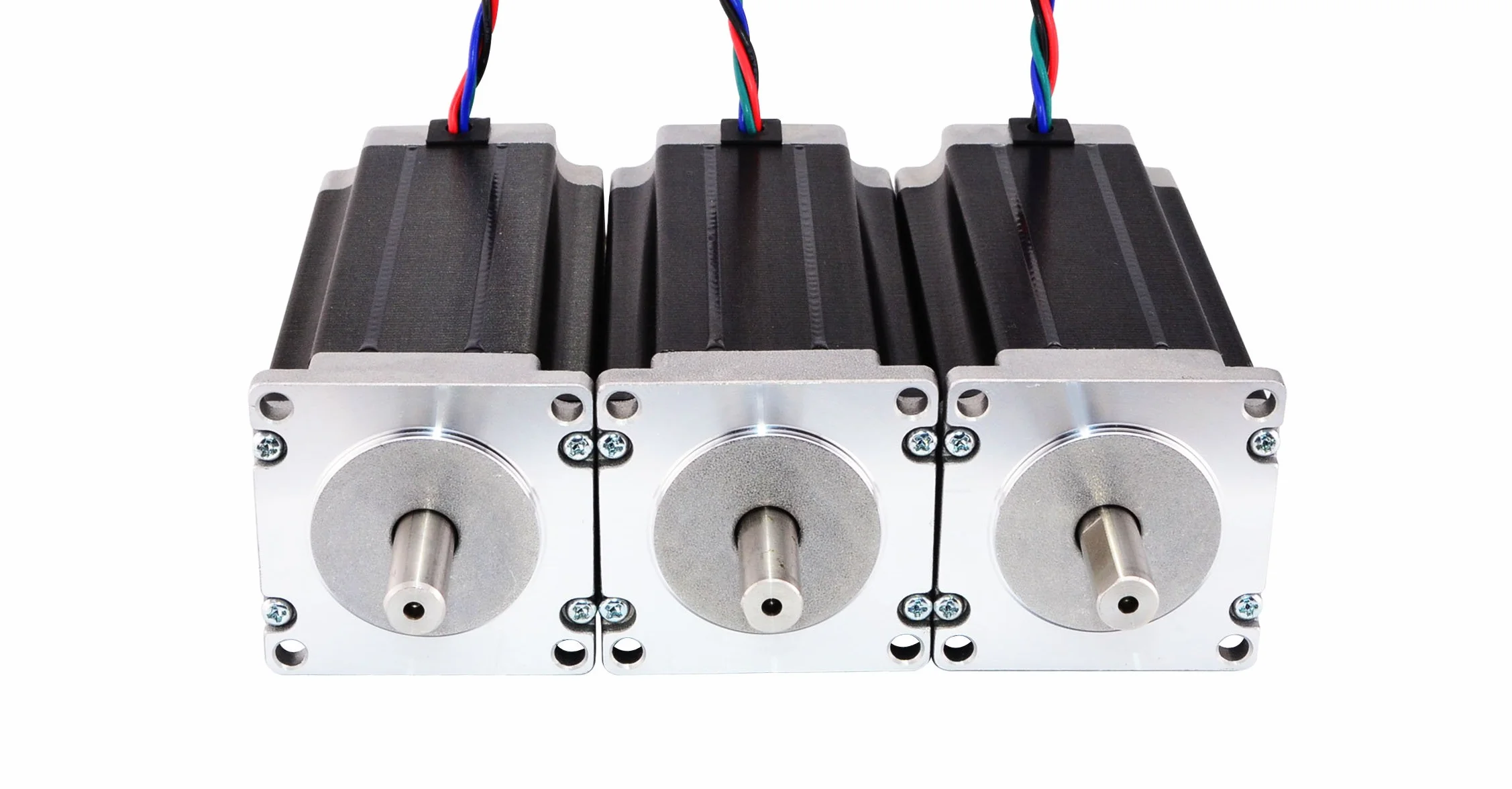 STEPPERONLINE NEMA 23 Motor paso a paso 3NM 4.2A 10mm Eje 4 Cables CNC Torno de molienda plasma, Paquete de 3