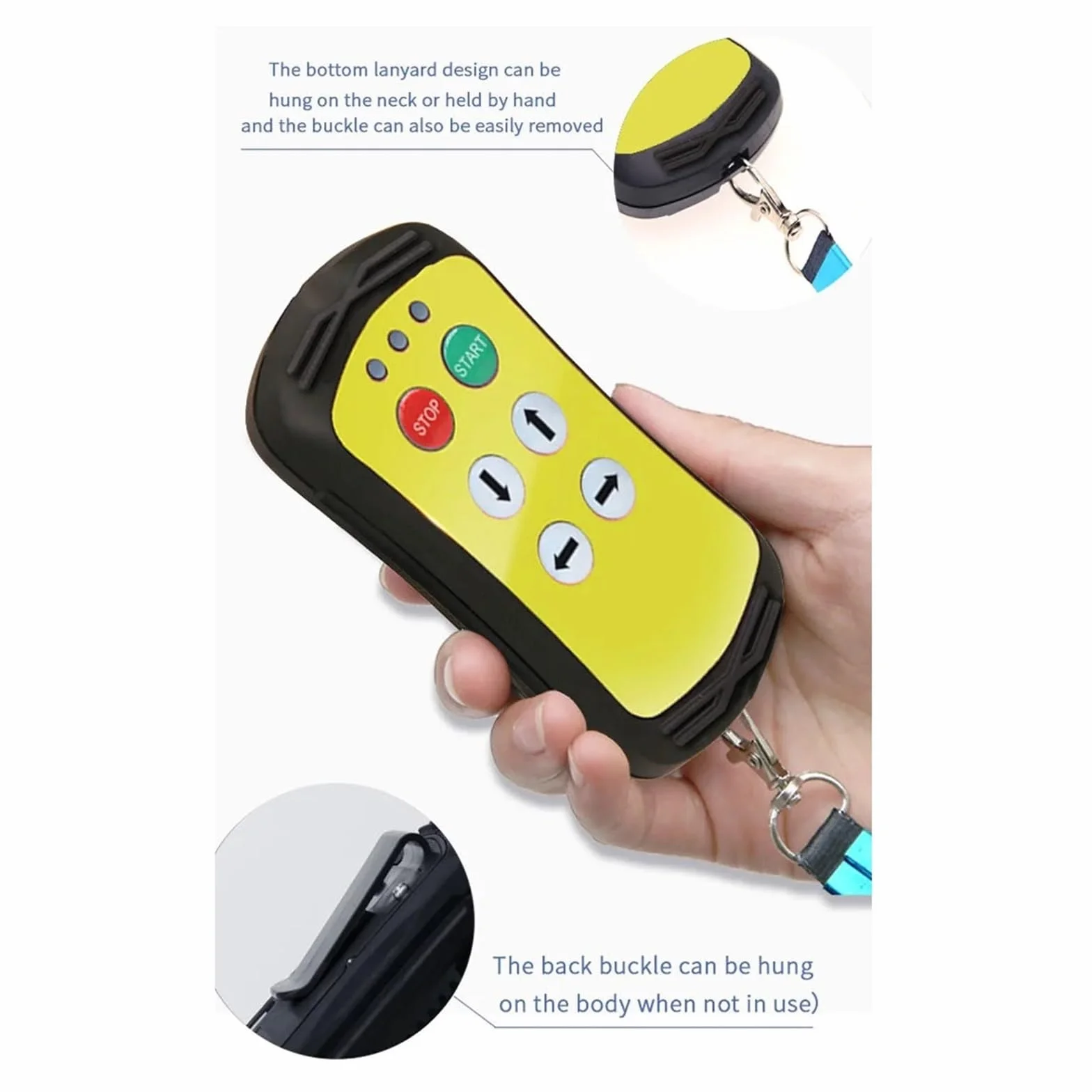Control Remoto Inalámbrico De 4 Botones For Grúa Industrial, Controlador Hidráulico For Camión, Por Radio For Plataforma Elevadora Señal Estable Control Preciso(Orange,1T 1R_DC 12-24V)