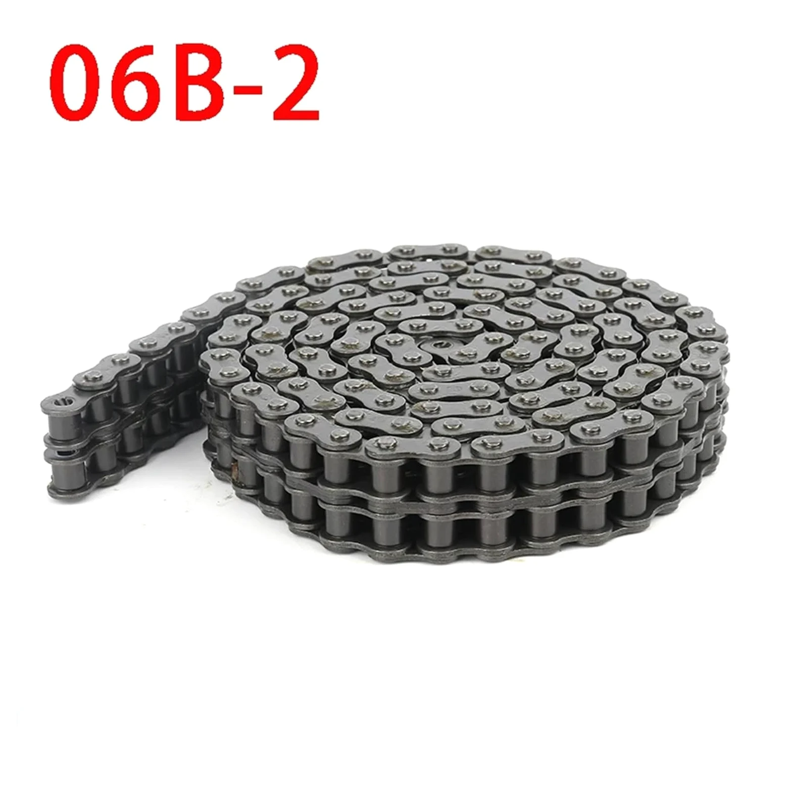 06B-2 Cadena de rodillos doble hilera paso corto acero 45# 1,5 m