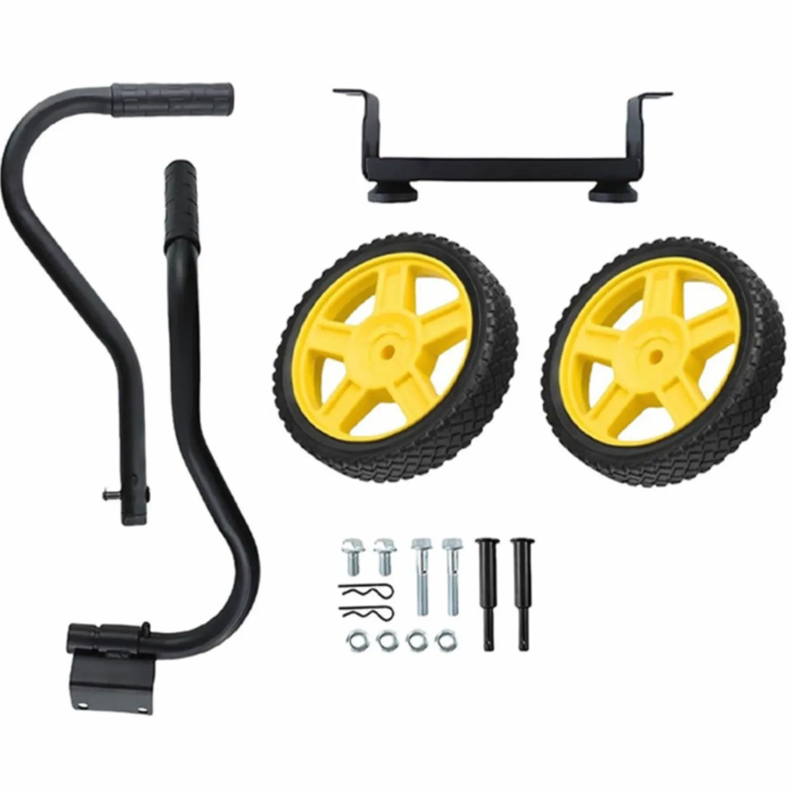 Kit de rueda generadora amarilla resistente con maniobra de mango y neumáticos fiables, para unidades de 2800-4750 vatios