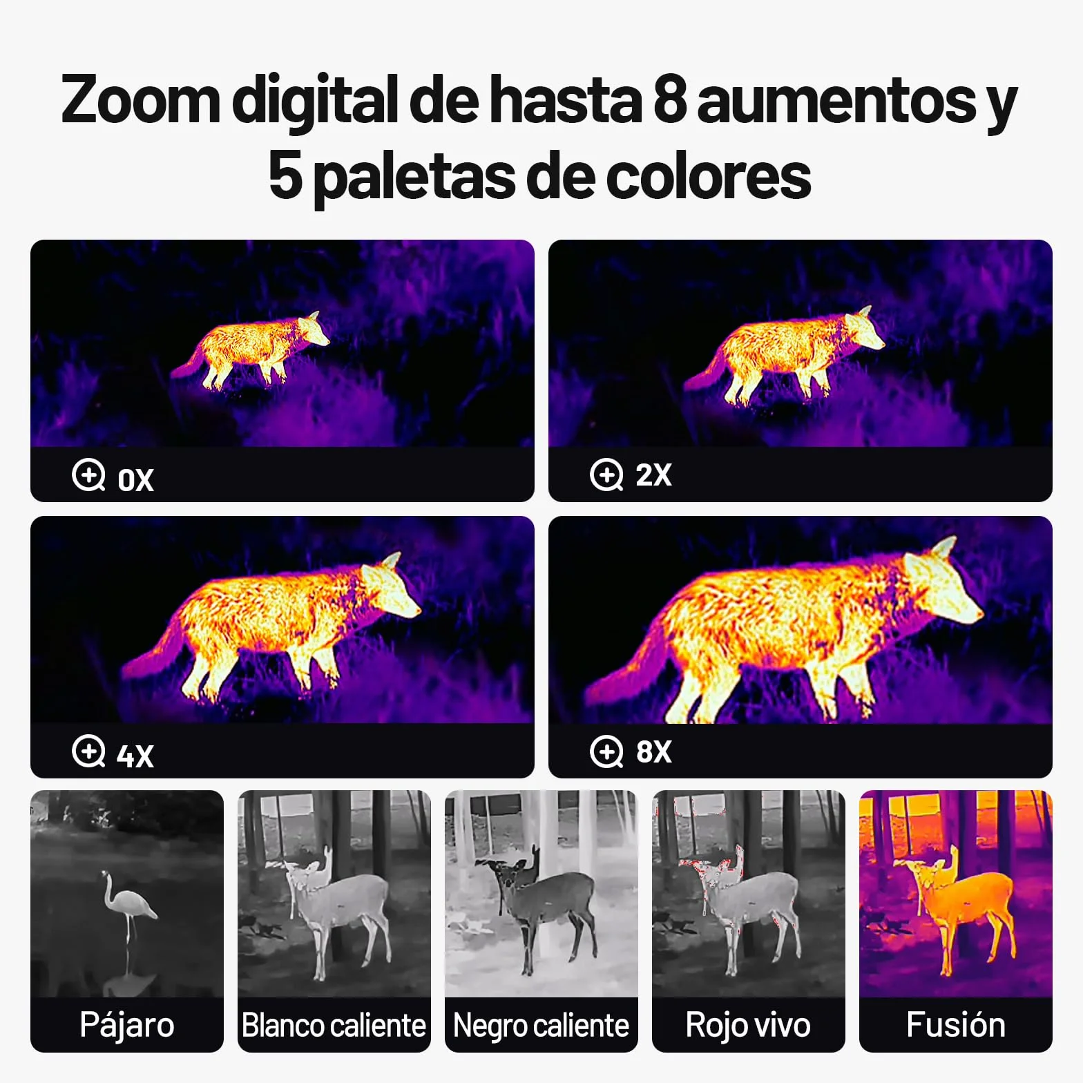 TOPDON TS004 Camara Termica, 320x240 IR 50Hz Termico Monocular, 410m Rango de Detección, 13mm Lente, Camara Termografica con 32GB Memoria, WiFi, Zoom 2-8X, para Caza y Observación de Fauna