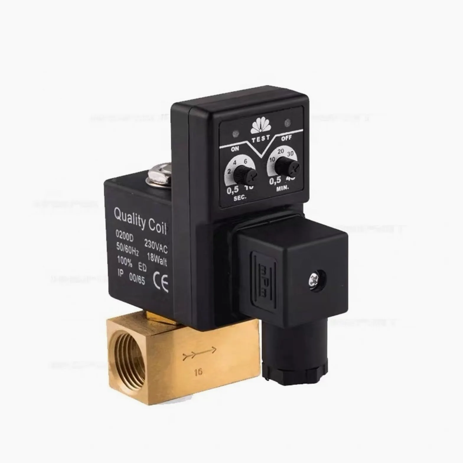Válvula de Drenaje de solenoide eléctrica AC220V DC24V válvula de latón Control de Tiempo válvula solenoide de Agua Adecuada for líquido, Gas, Aceite, Agua(Bsp-220v,DN32)