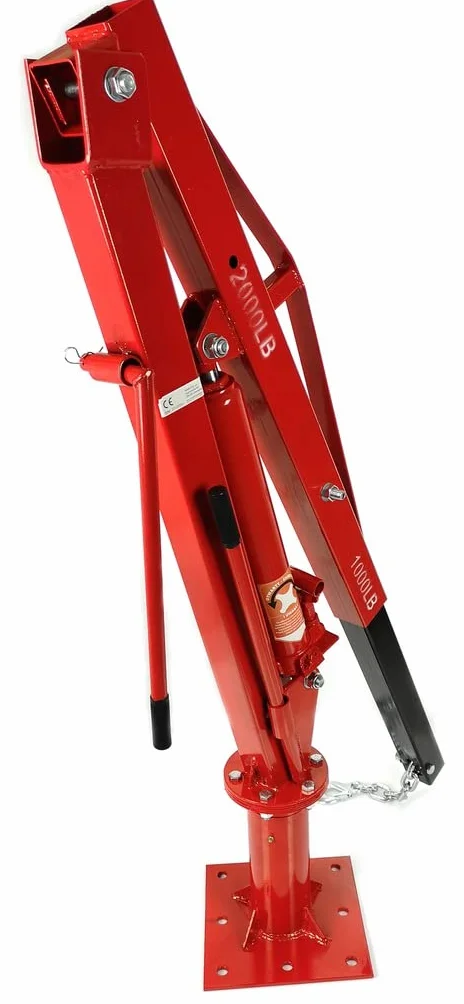 IMJ-Global Grúa Hidráulica Gruetta 1T | Giratoria 360° | Plegable | Elevación de Motor para Taller de Furgoneta