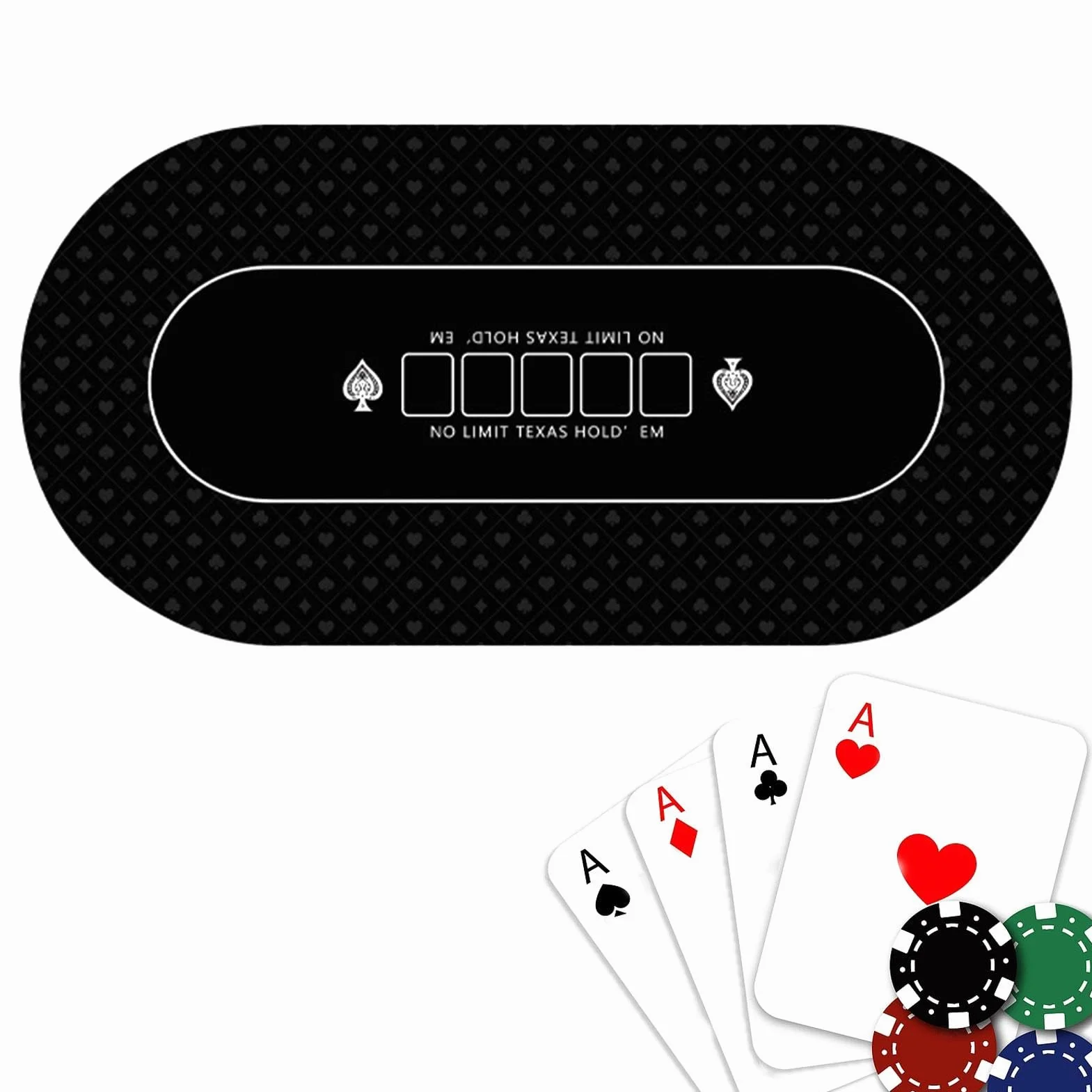 Mantel De Poker 120x60cm Tapete para Juegos Holdem Mesa